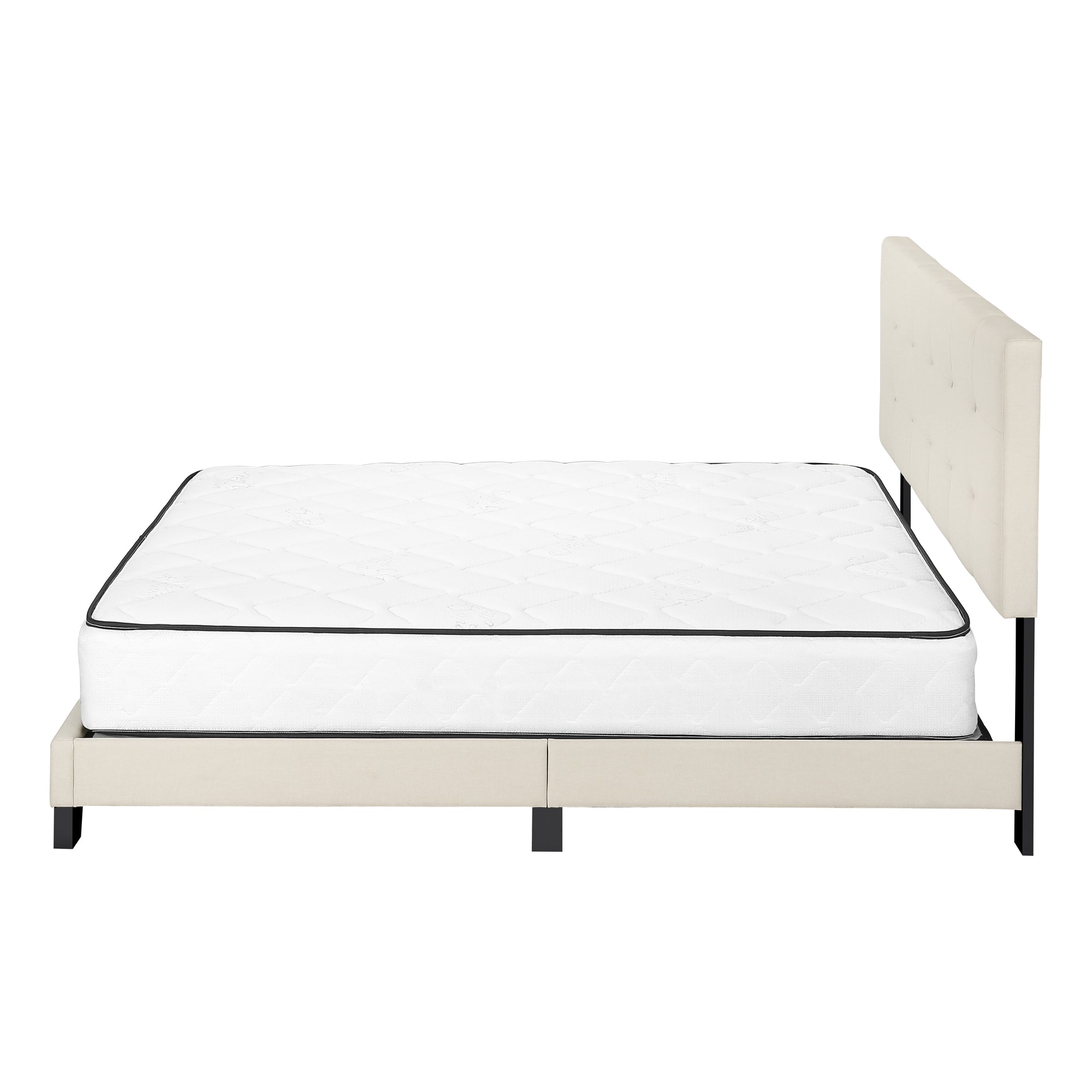 BED - QUEEN SIZE / BEIGE LINEN # I 5921Q