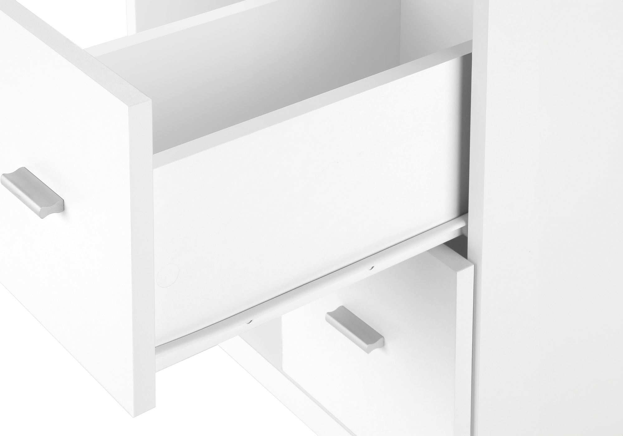 OFFICE CABINET - WHITE WITH 2 DRAWERS ON CASTORS # I 7055