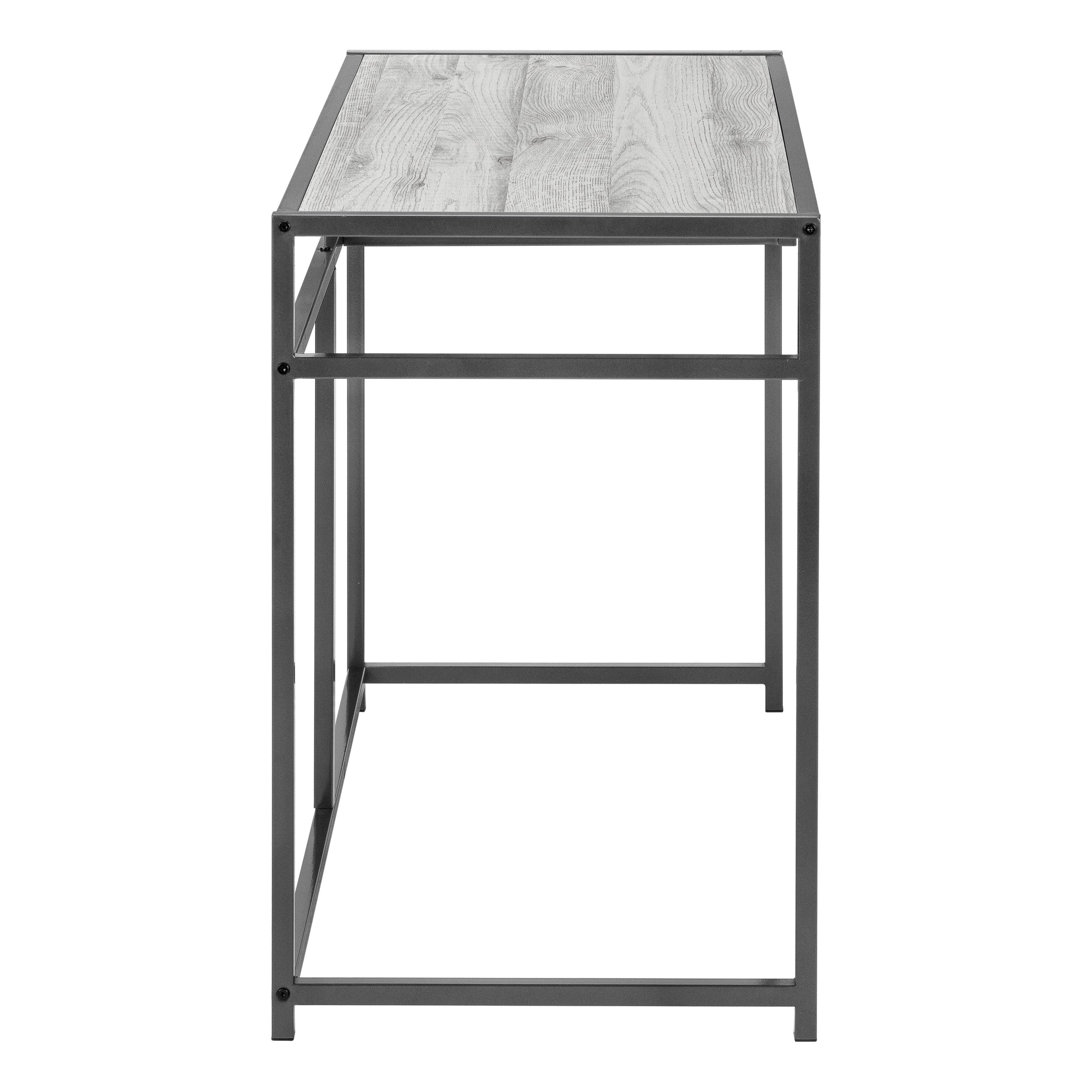 BUREAU D'ORDINATEUR - 42"L / GRIS / MÉTAL GRIS FONCÉ # I 7217