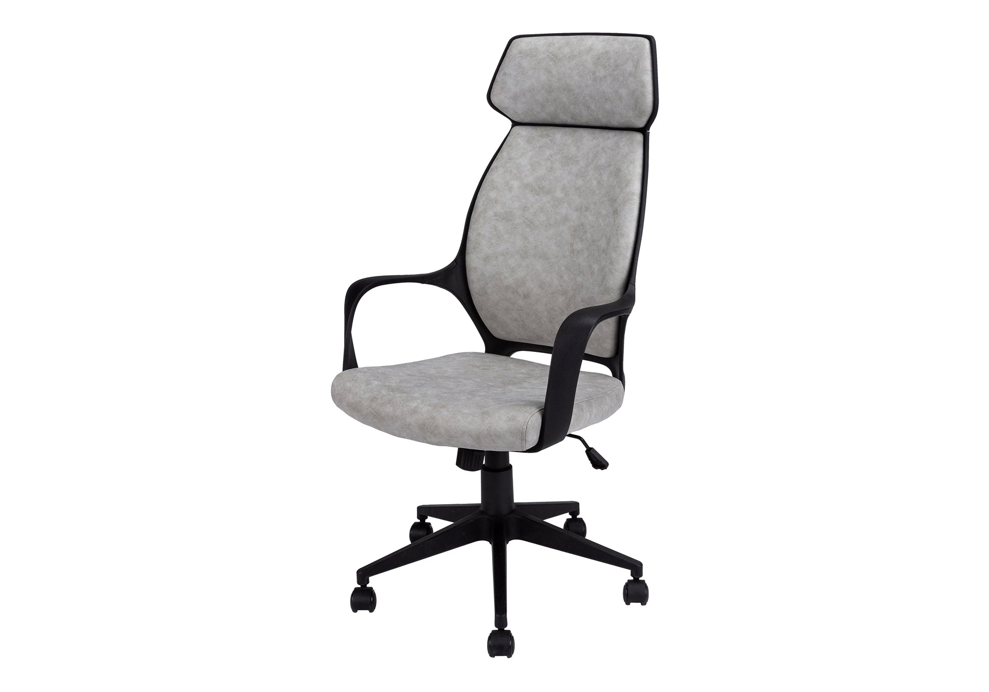 OFFICE CHAIR - GREY MICROFIBER / HIGH BACK EXECUTIVE # I 7250