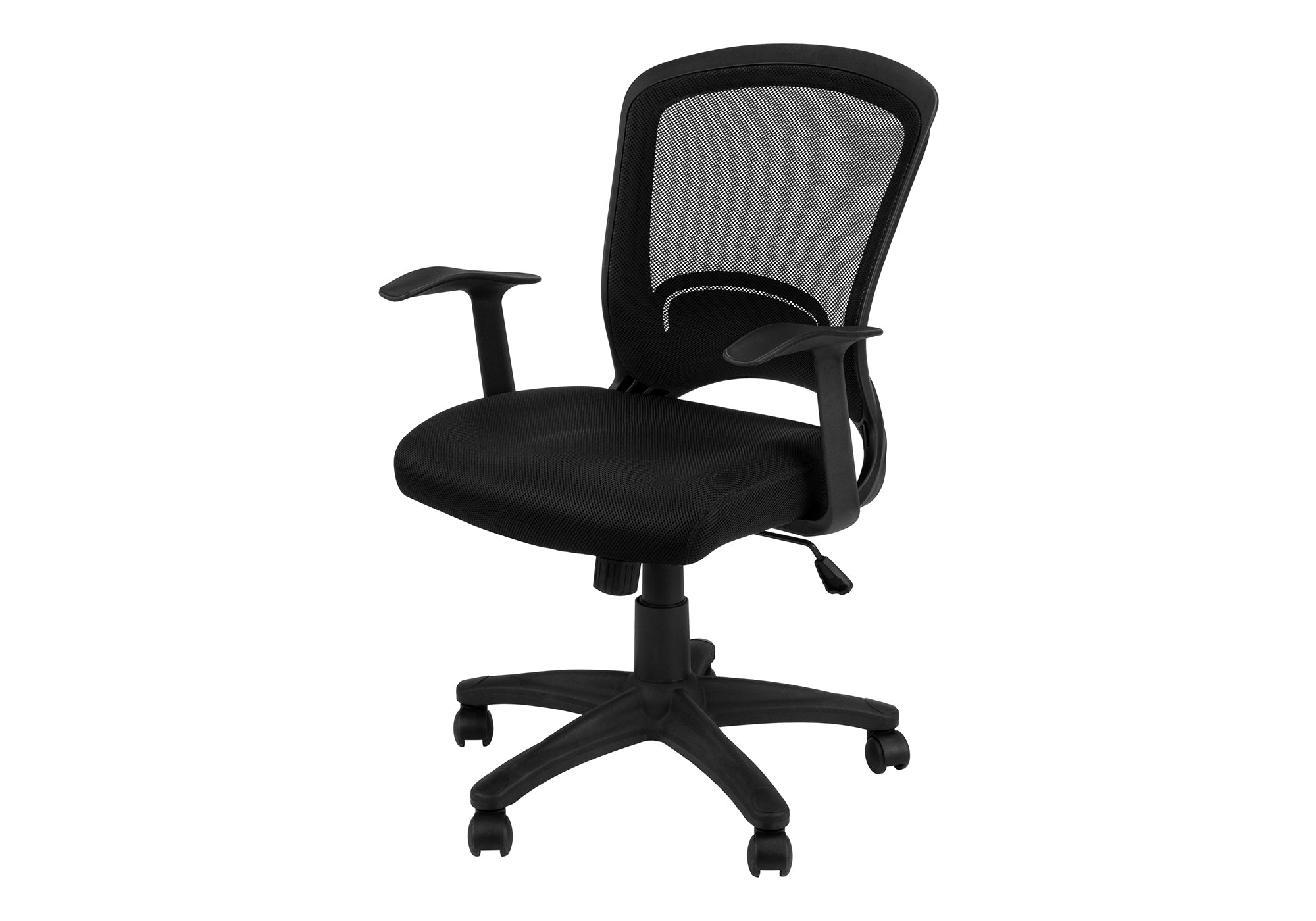 OFFICE CHAIR - BLACK MESH MID-BACK / MULTI-POSITION # I 7265