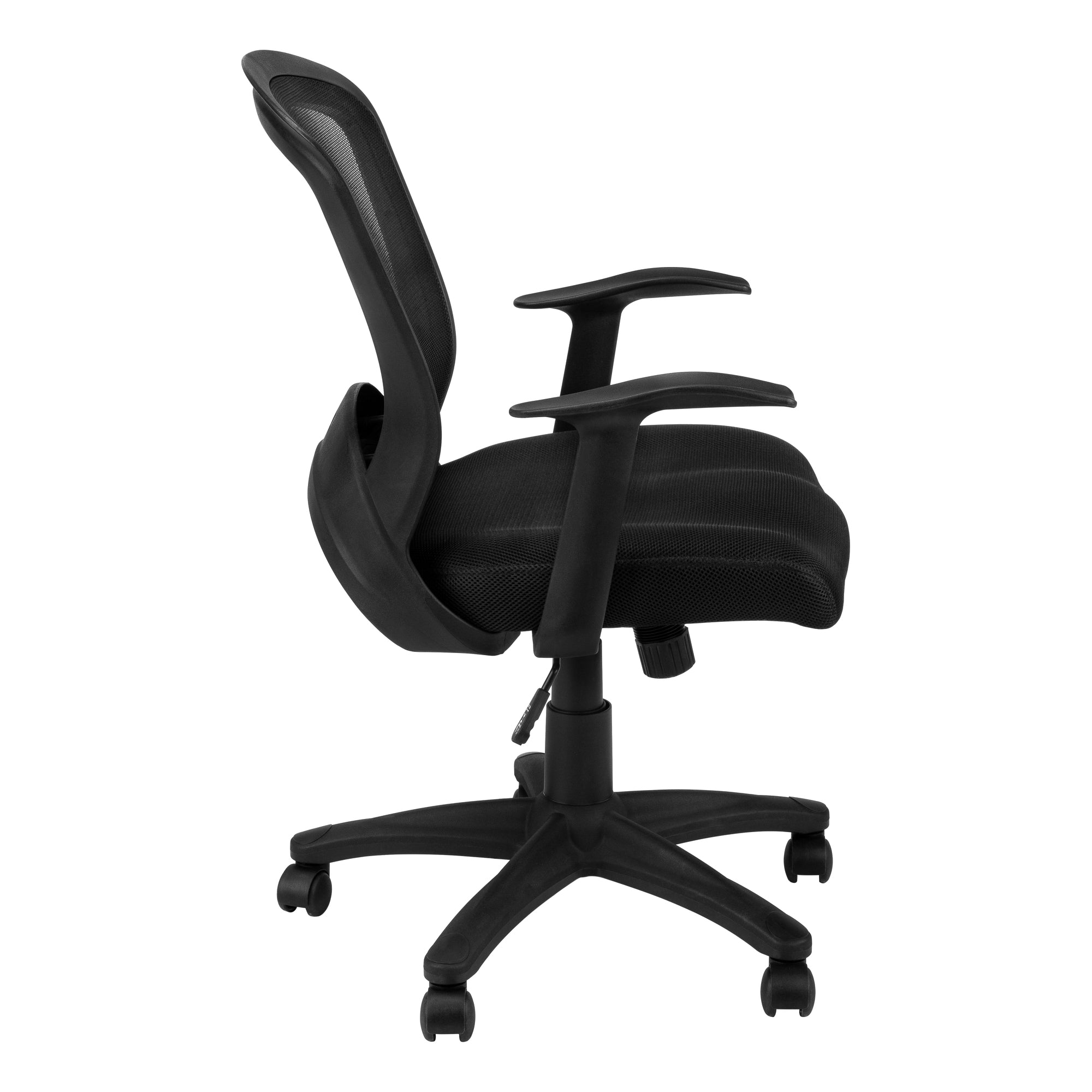 OFFICE CHAIR - BLACK MESH MID-BACK / MULTI-POSITION # I 7265