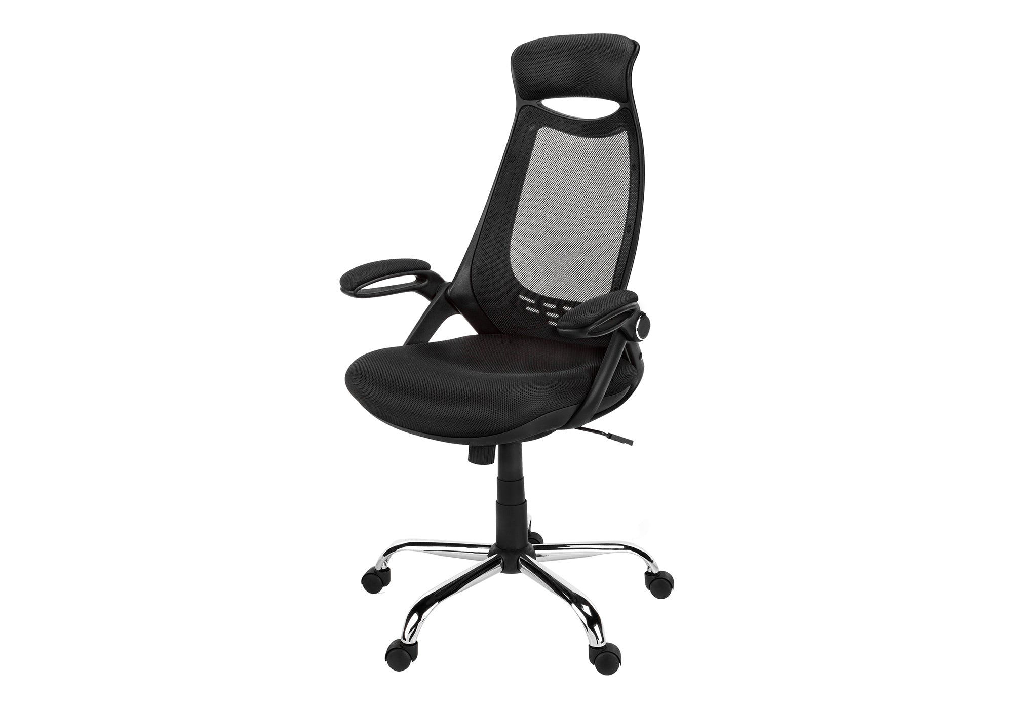 OFFICE CHAIR - BLACK MESH / CHROME HIGH-BACK EXECUTIVE # I 7268