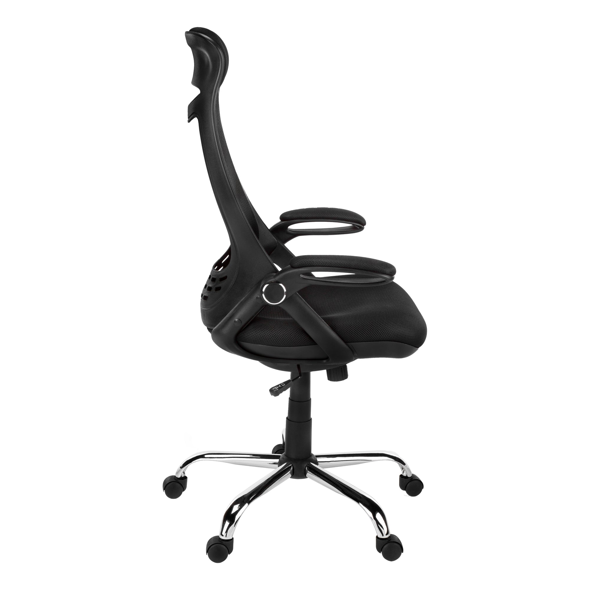 OFFICE CHAIR - BLACK MESH / CHROME HIGH-BACK EXECUTIVE # I 7268