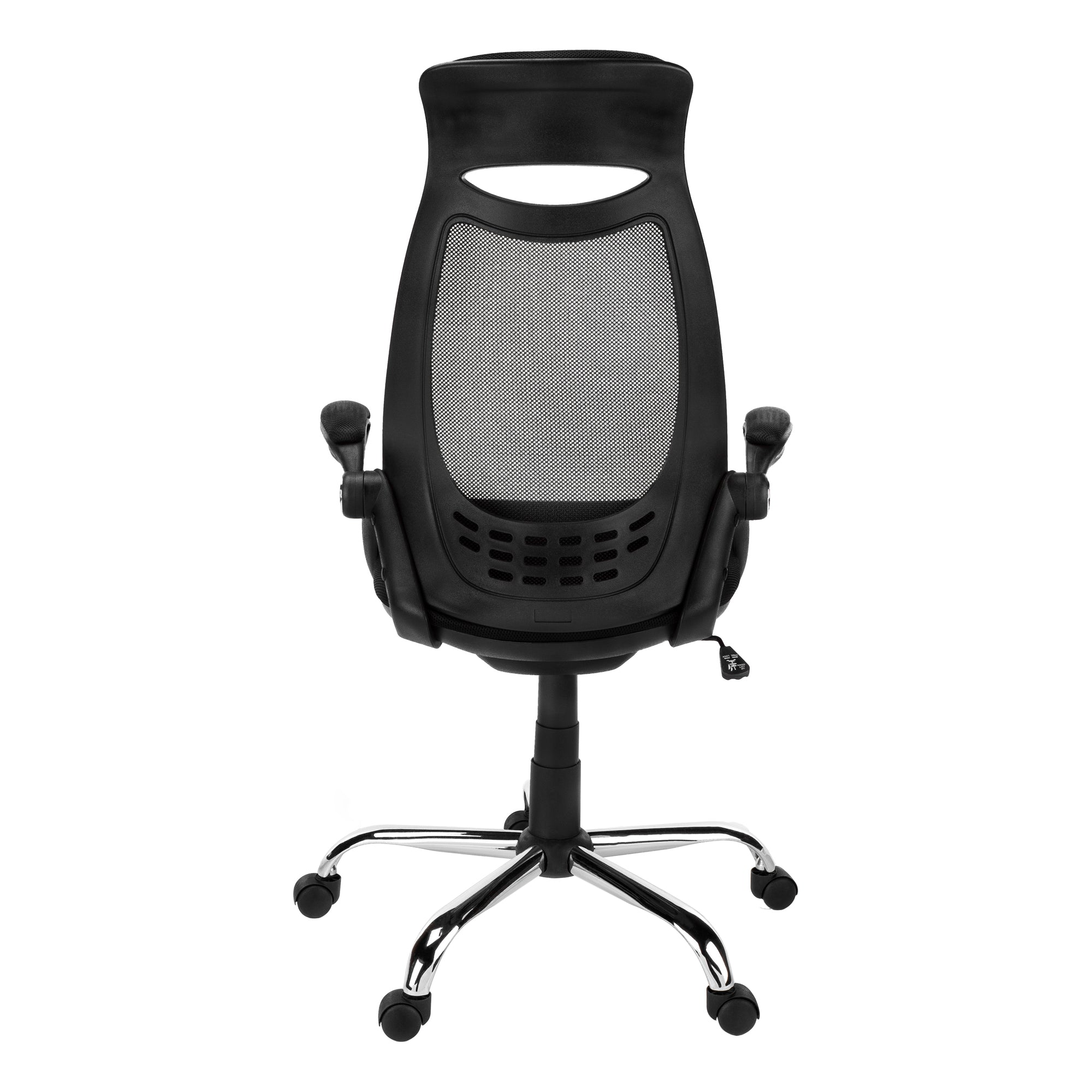 OFFICE CHAIR - BLACK MESH / CHROME HIGH-BACK EXECUTIVE # I 7268