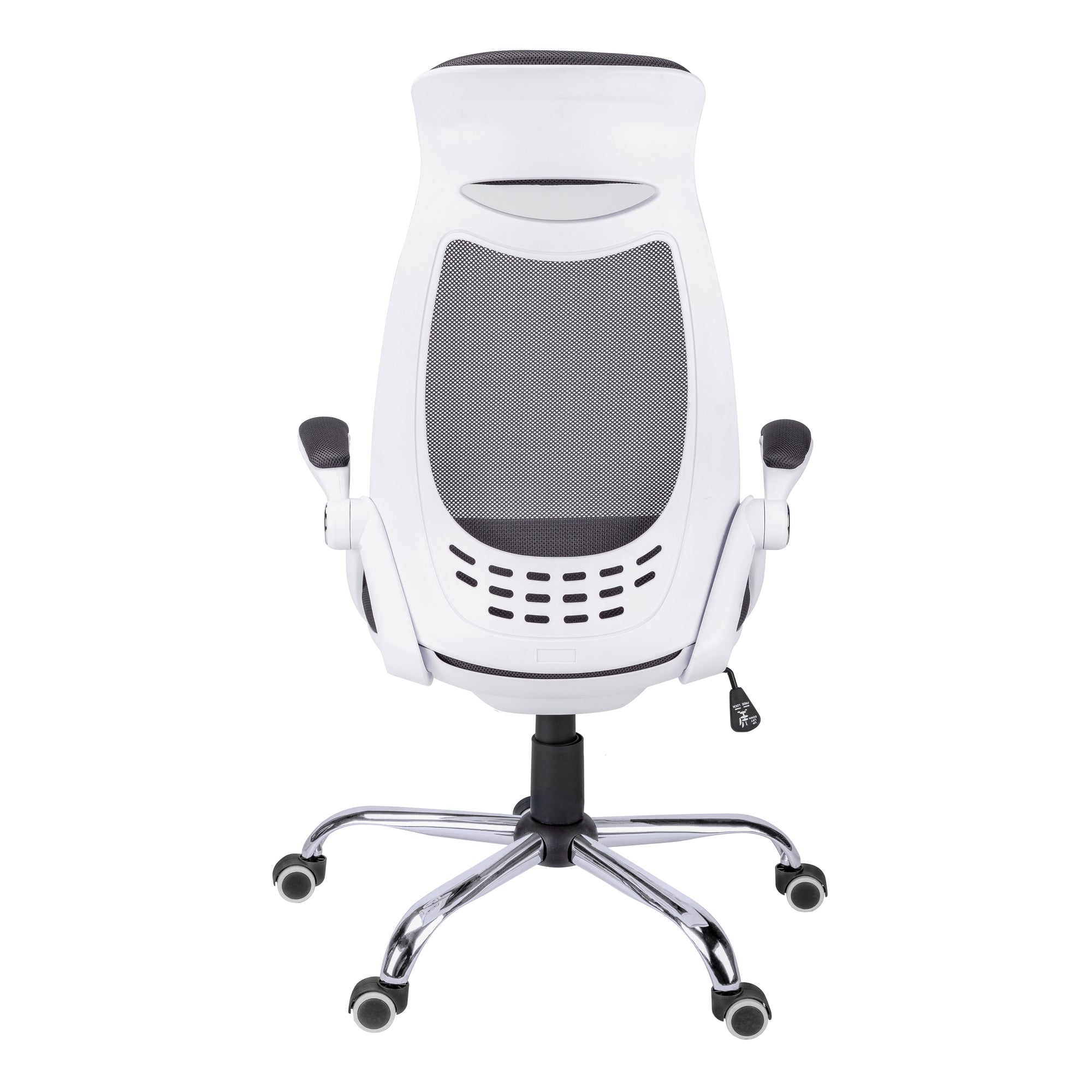 OFFICE CHAIR - WHITE / GREY MESH / CHROME HIGH-BACK EXEC # I 7269