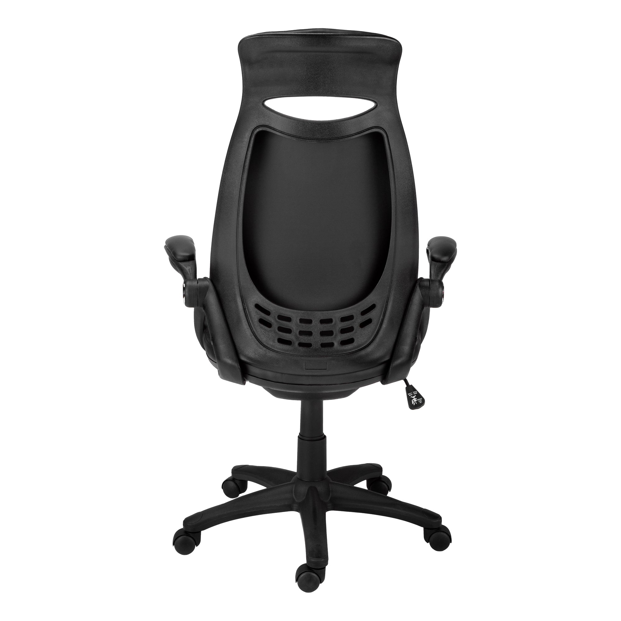 OFFICE CHAIR - BLACK LEATHER-LOOK / MULTI POSITION # I 7276