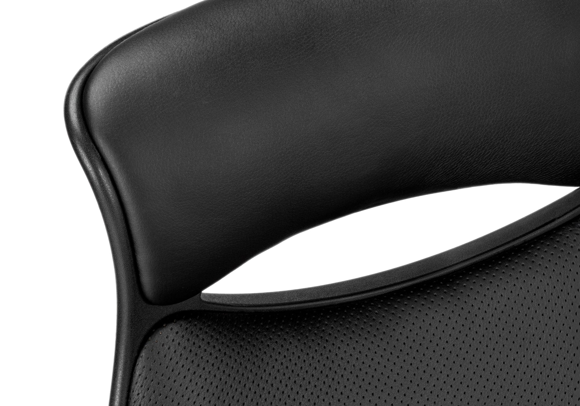 OFFICE CHAIR - BLACK LEATHER-LOOK / MULTI POSITION # I 7276