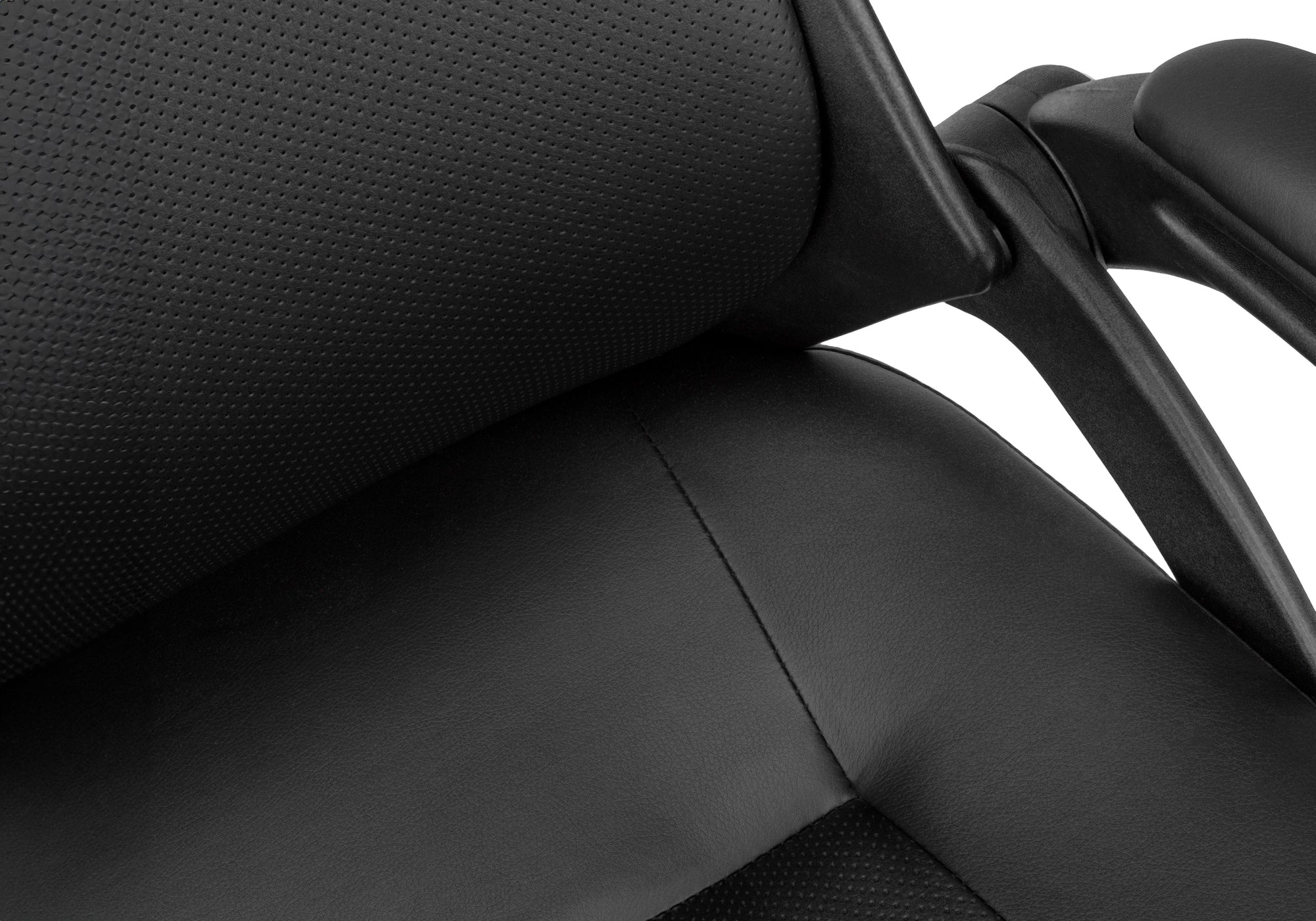 OFFICE CHAIR - BLACK LEATHER-LOOK / MULTI POSITION # I 7276