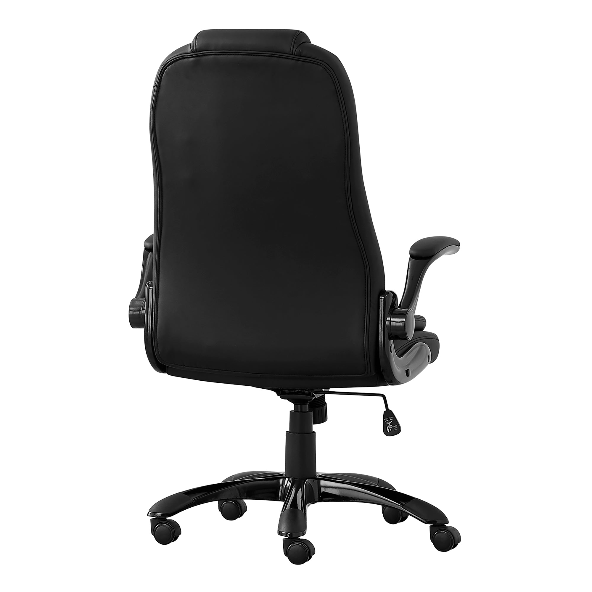 OFFICE CHAIR - BLACK LEATHER-LOOK / HIGH BACK EXECUTIVE # I 7277