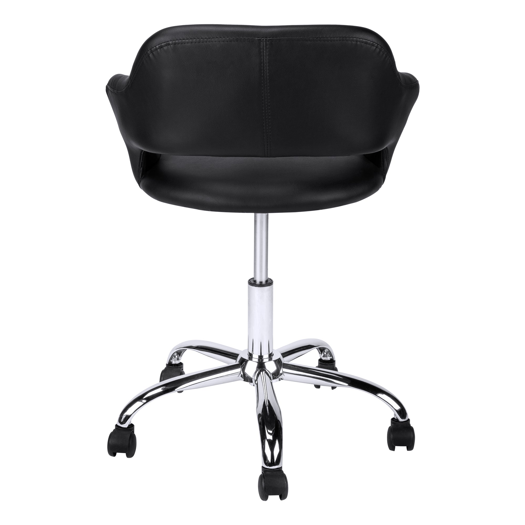 OFFICE CHAIR - BLACK / CHROME METAL HYDRAULIC LIFT BASE # I 7298