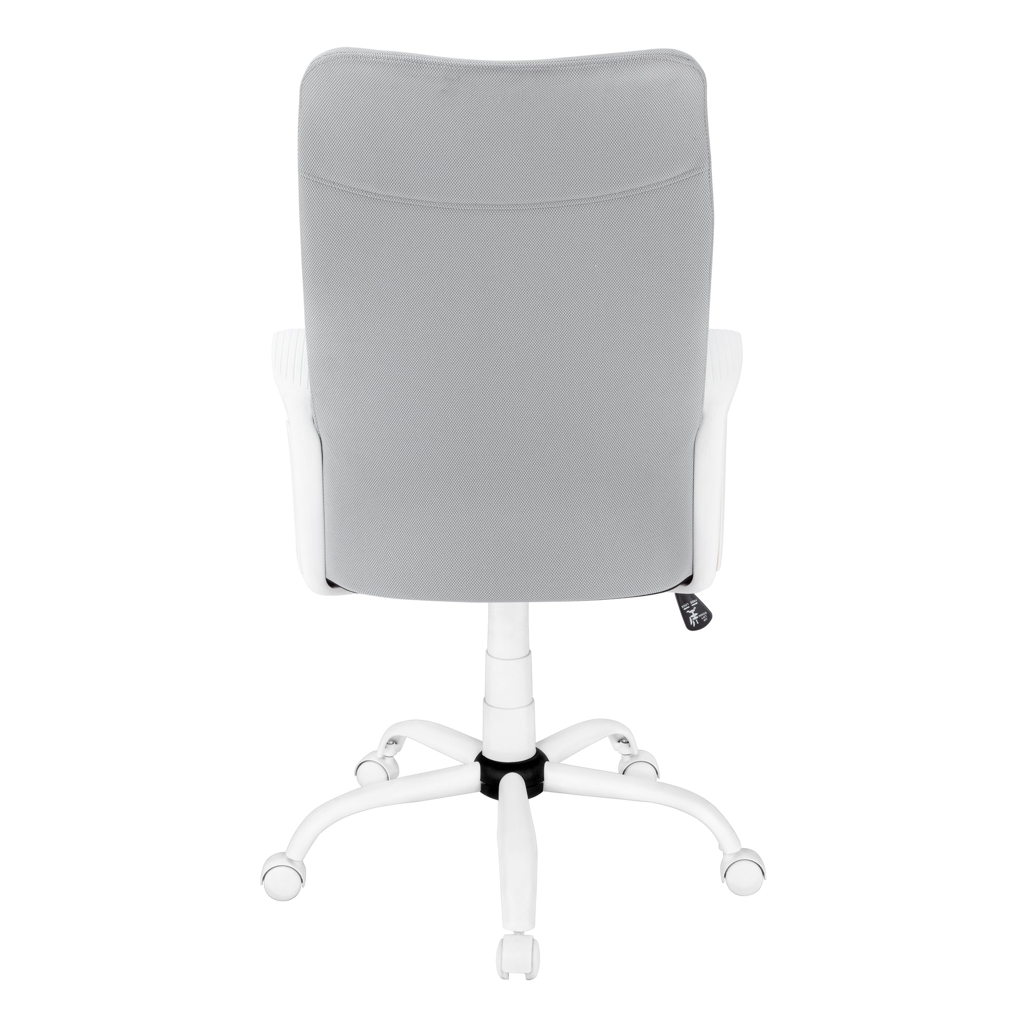 OFFICE CHAIR - WHITE / GREY FABRIC / MULTI POSITION # I 7324