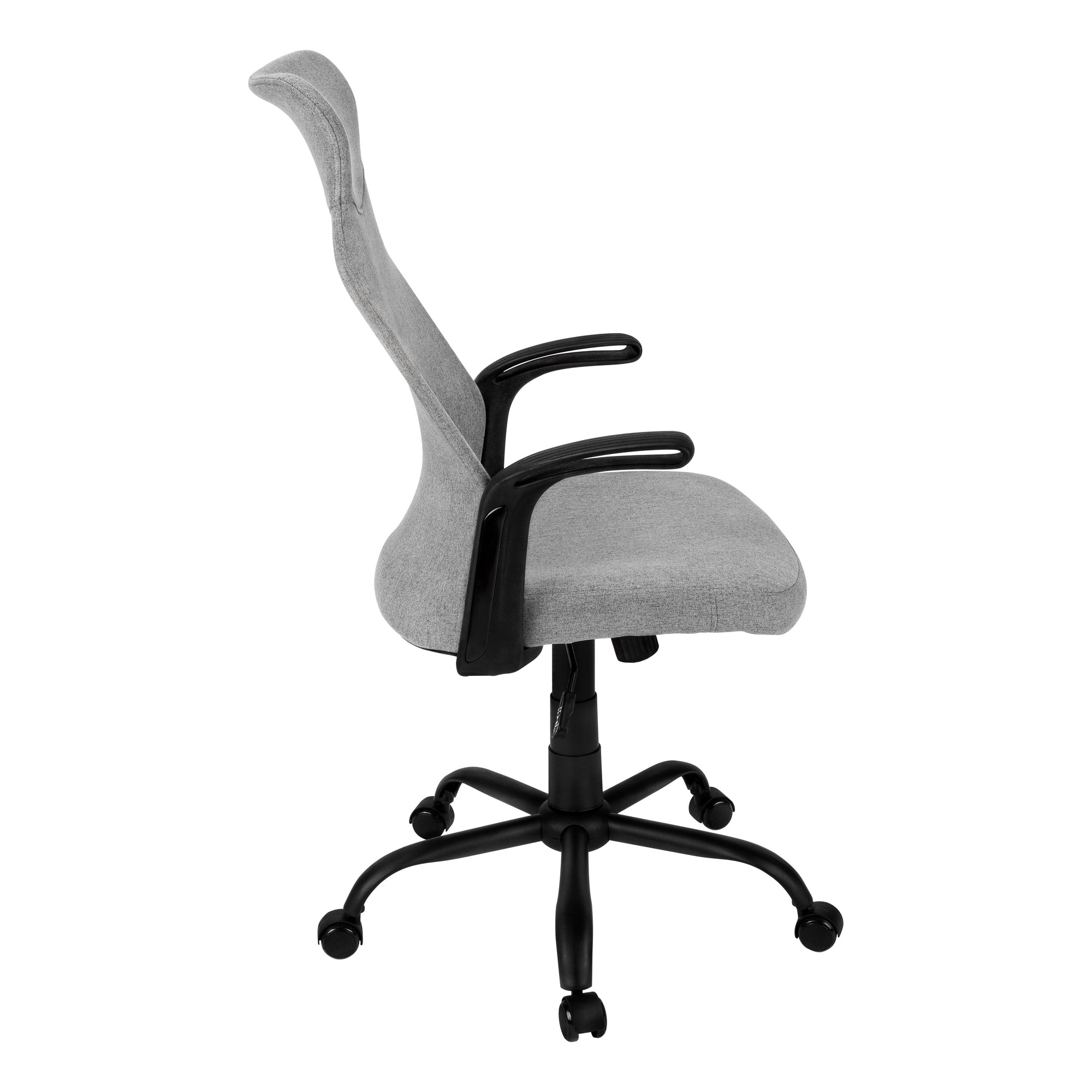 OFFICE CHAIR - BLACK / DARK GREY FABRIC / MULTI POSITION # I 7325