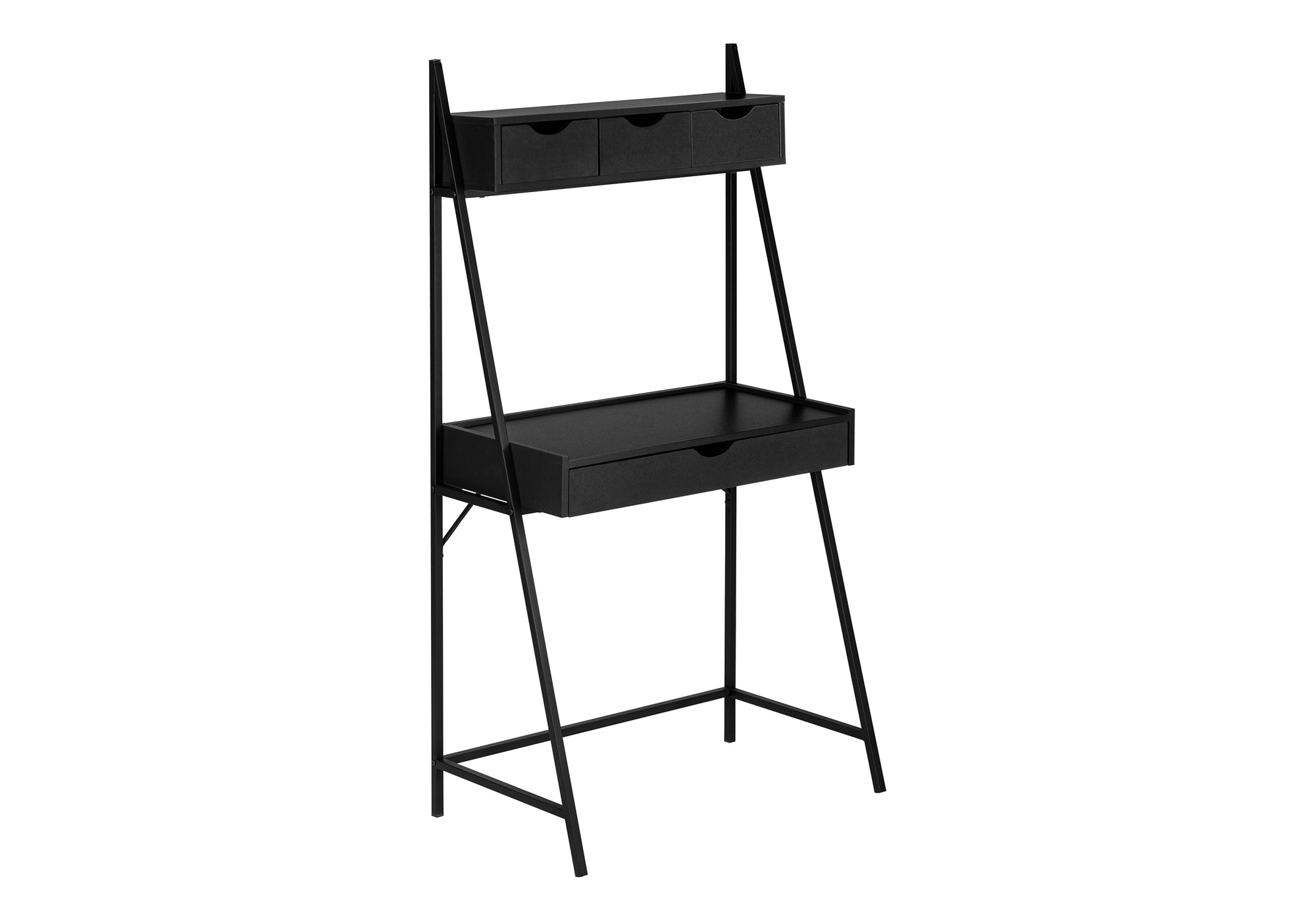 BUREAU D'ORDINATEUR - 32"L / NOIR / MÉTAL NOIR # I 7330