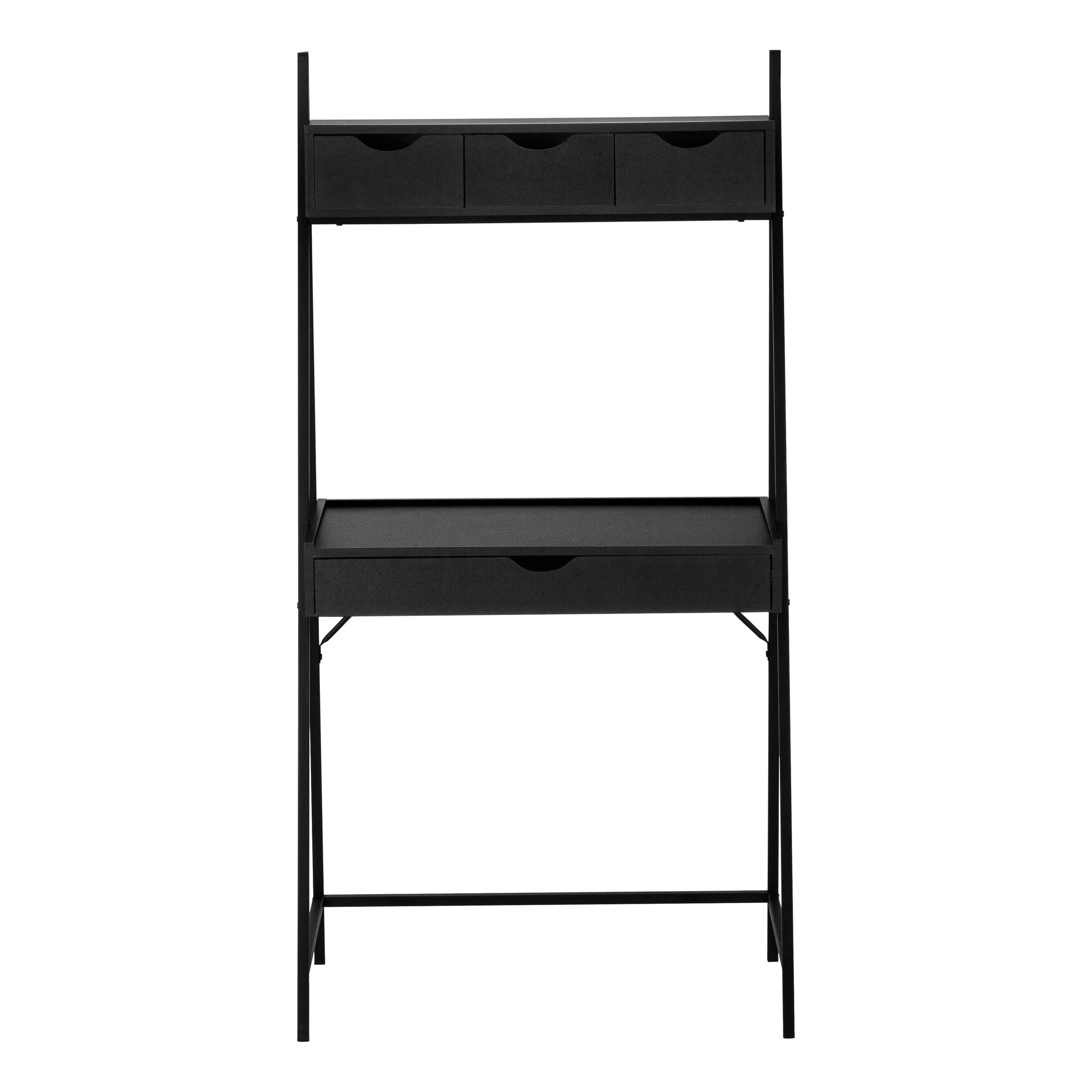 BUREAU D'ORDINATEUR - 32"L / NOIR / MÉTAL NOIR # I 7330