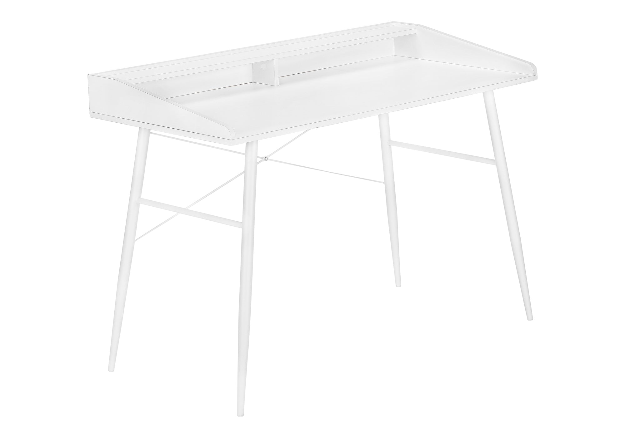 BUREAU D'ORDINATEUR - 48"L / BLANC / MÉTAL BLANC # I 7535