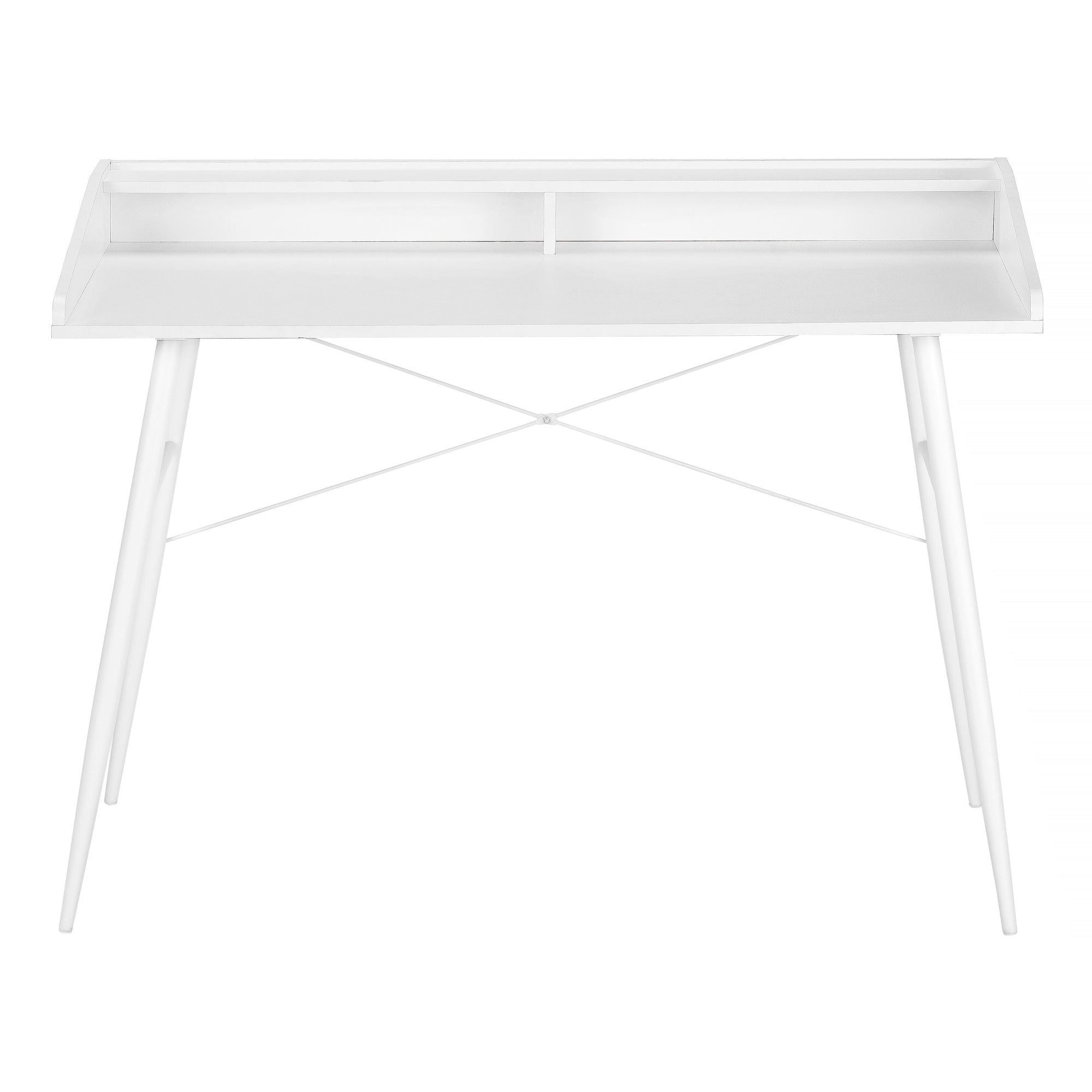 BUREAU D'ORDINATEUR - 48"L / BLANC / MÉTAL BLANC # I 7535