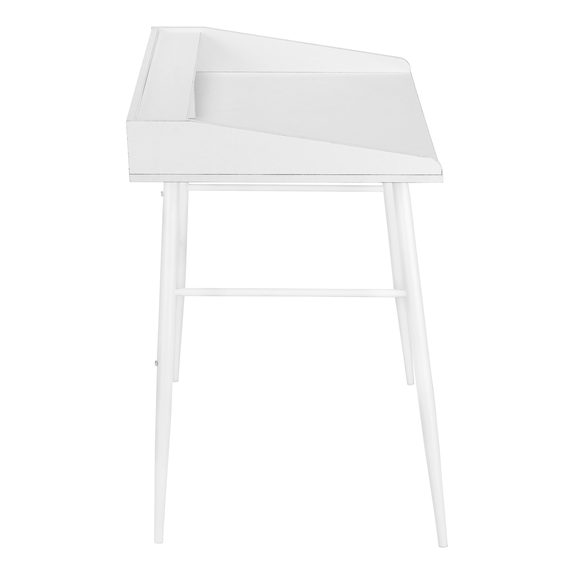 BUREAU D'ORDINATEUR - 48"L / BLANC / MÉTAL BLANC # I 7535