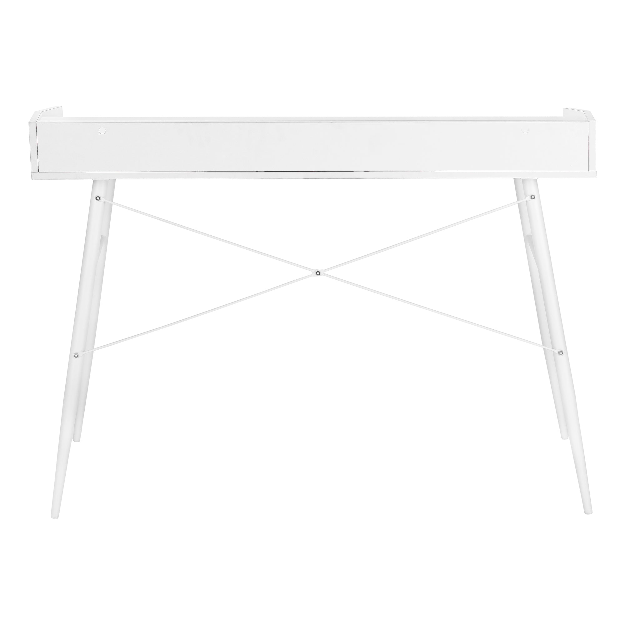 BUREAU D'ORDINATEUR - 48"L / BLANC / MÉTAL BLANC # I 7535