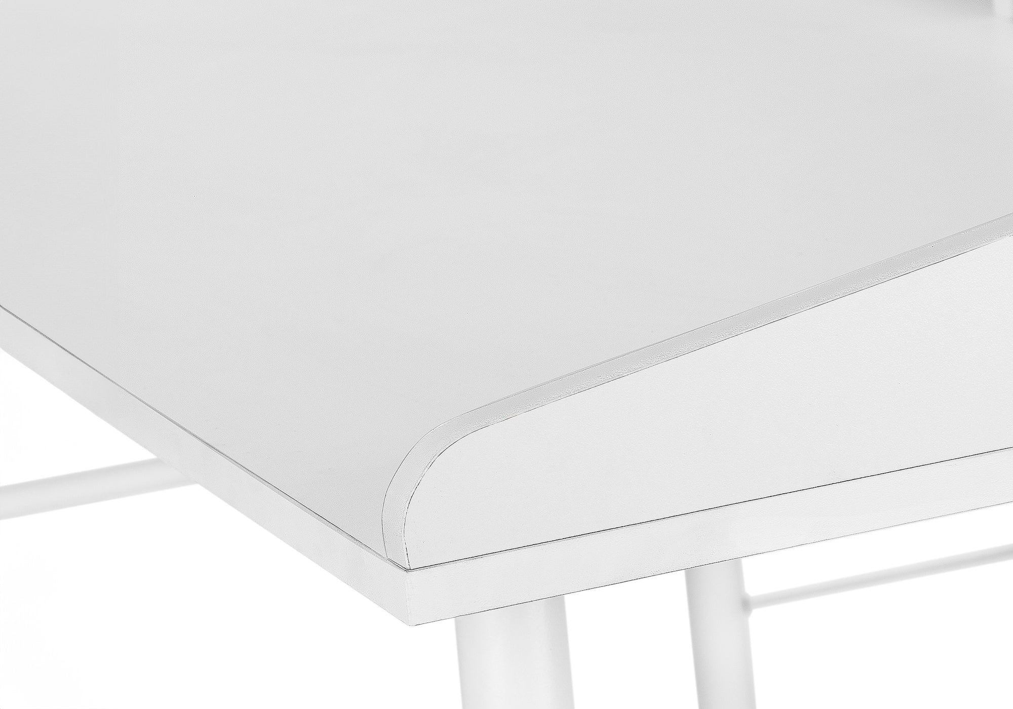 BUREAU D'ORDINATEUR - 48"L / BLANC / MÉTAL BLANC # I 7535