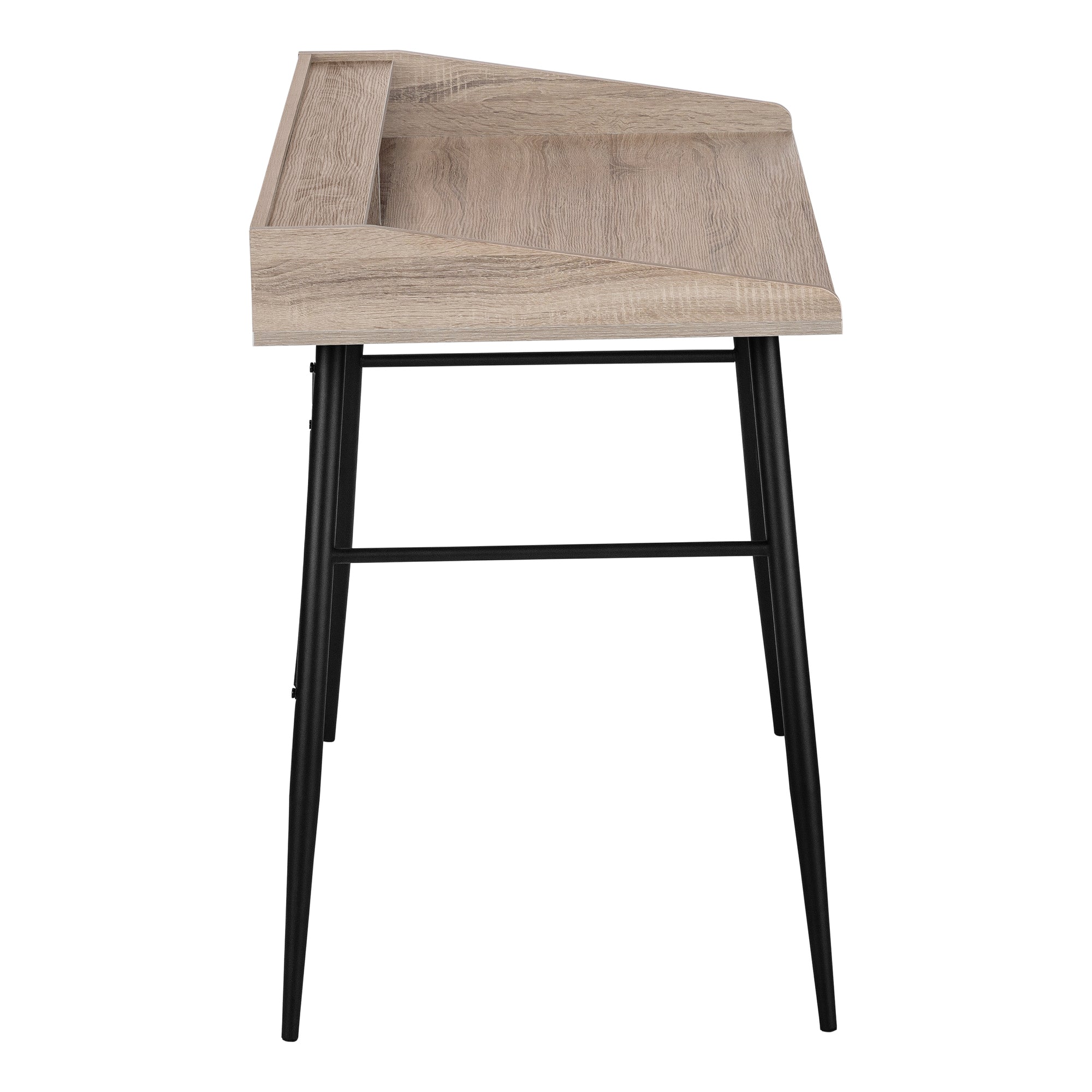 BUREAU D'ORDINATEUR - 48"L / TAUPE FONCÉ / MÉTAL NOIR # I 7536