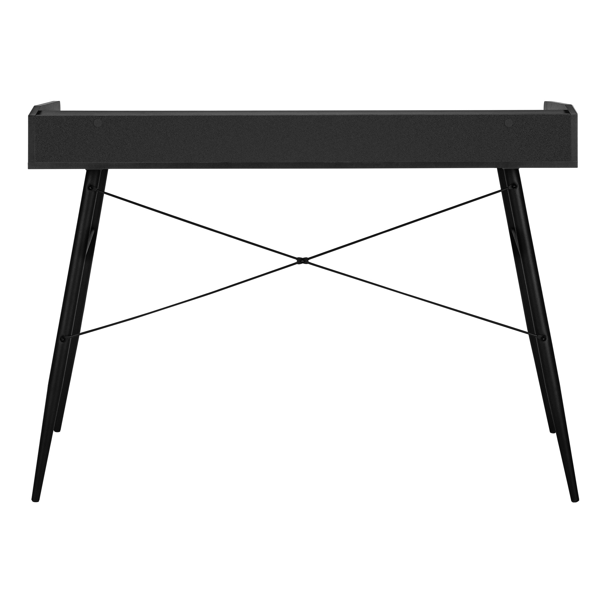 BUREAU D'ORDINATEUR - 48"L / NOIR / MÉTAL NOIR # I 7537