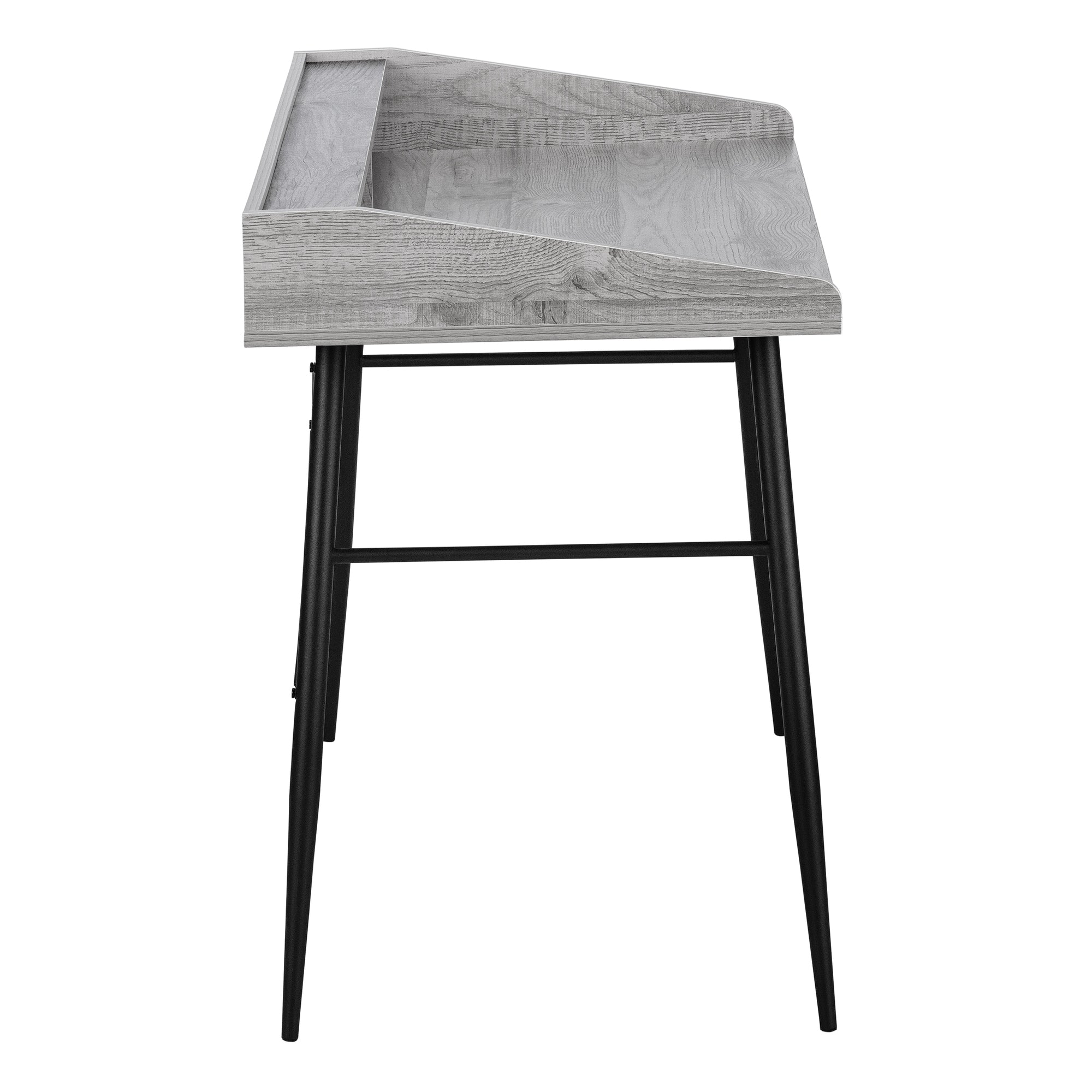 BUREAU D'ORDINATEUR - 48"L / GRIS / MÉTAL NOIR # I 7541