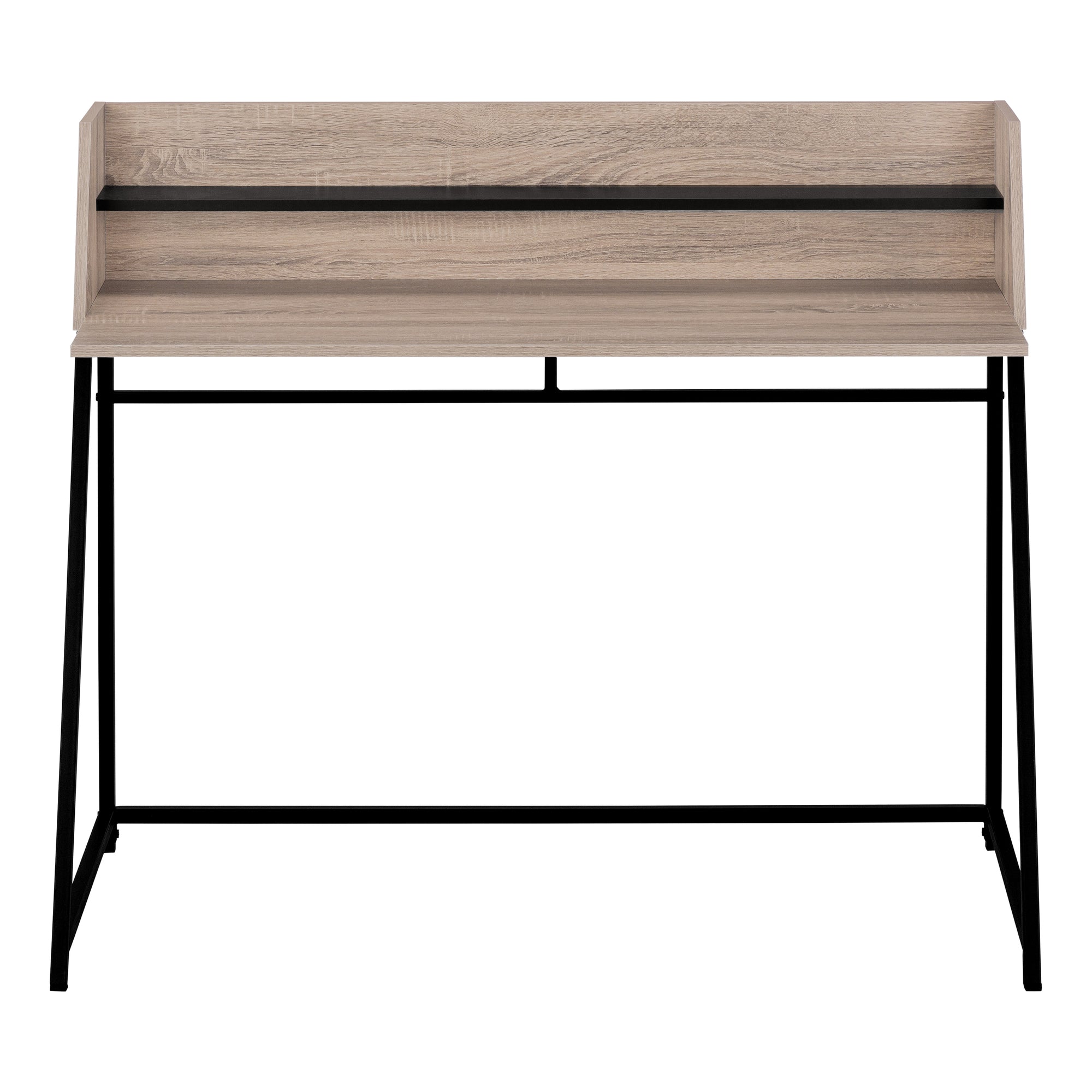 BUREAU D'ORDINATEUR - 48"L / TAUPE FONCÉ / MÉTAL NOIR # I 7546