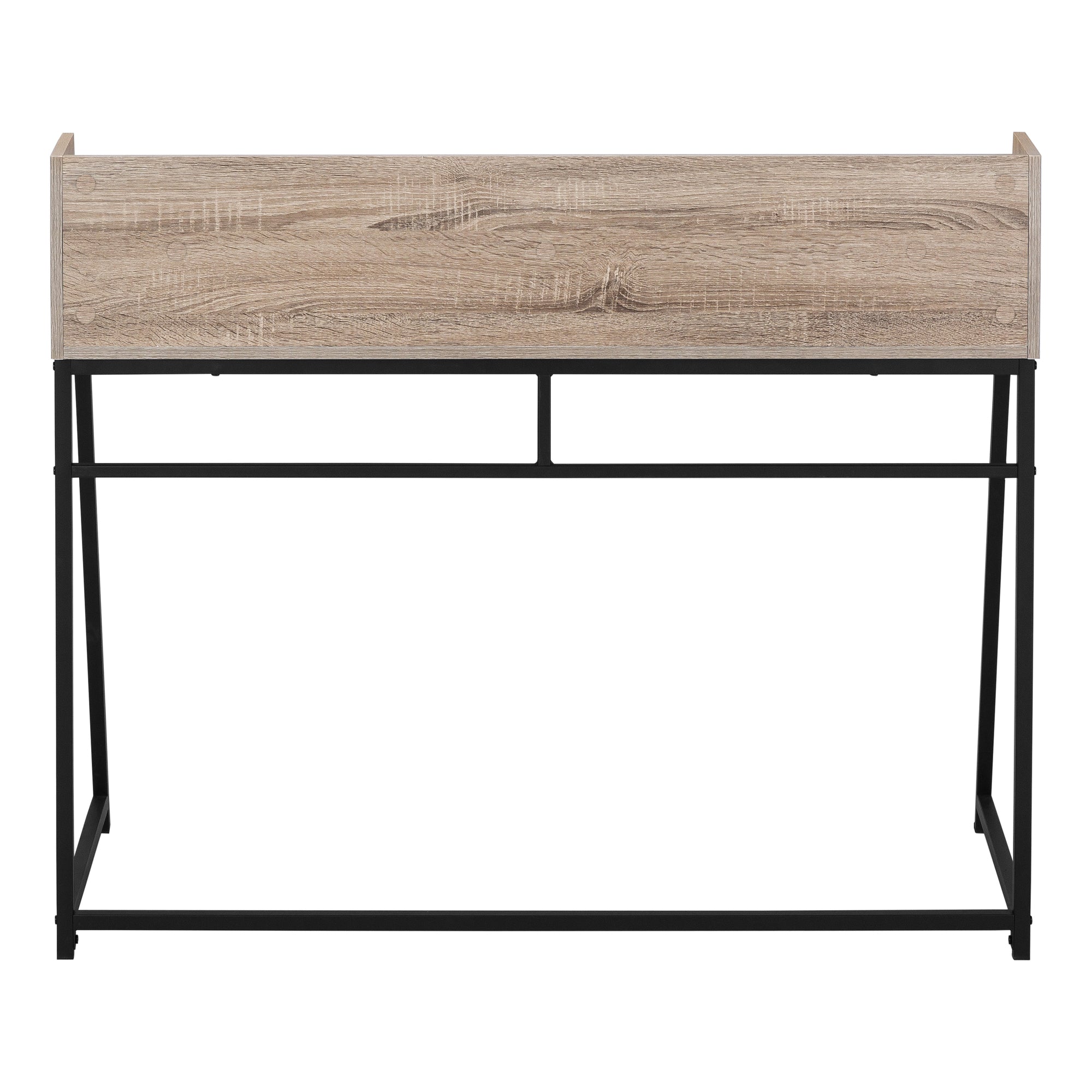 BUREAU D'ORDINATEUR - 48"L / TAUPE FONCÉ / MÉTAL NOIR # I 7546