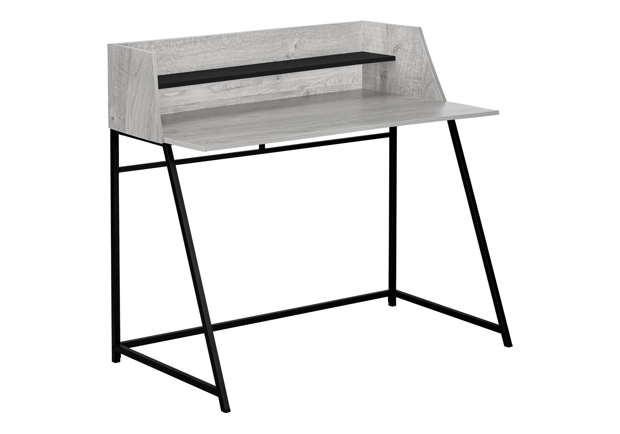 COMPUTER DESK - 48"L / GREY / BLACK METAL # I 7551