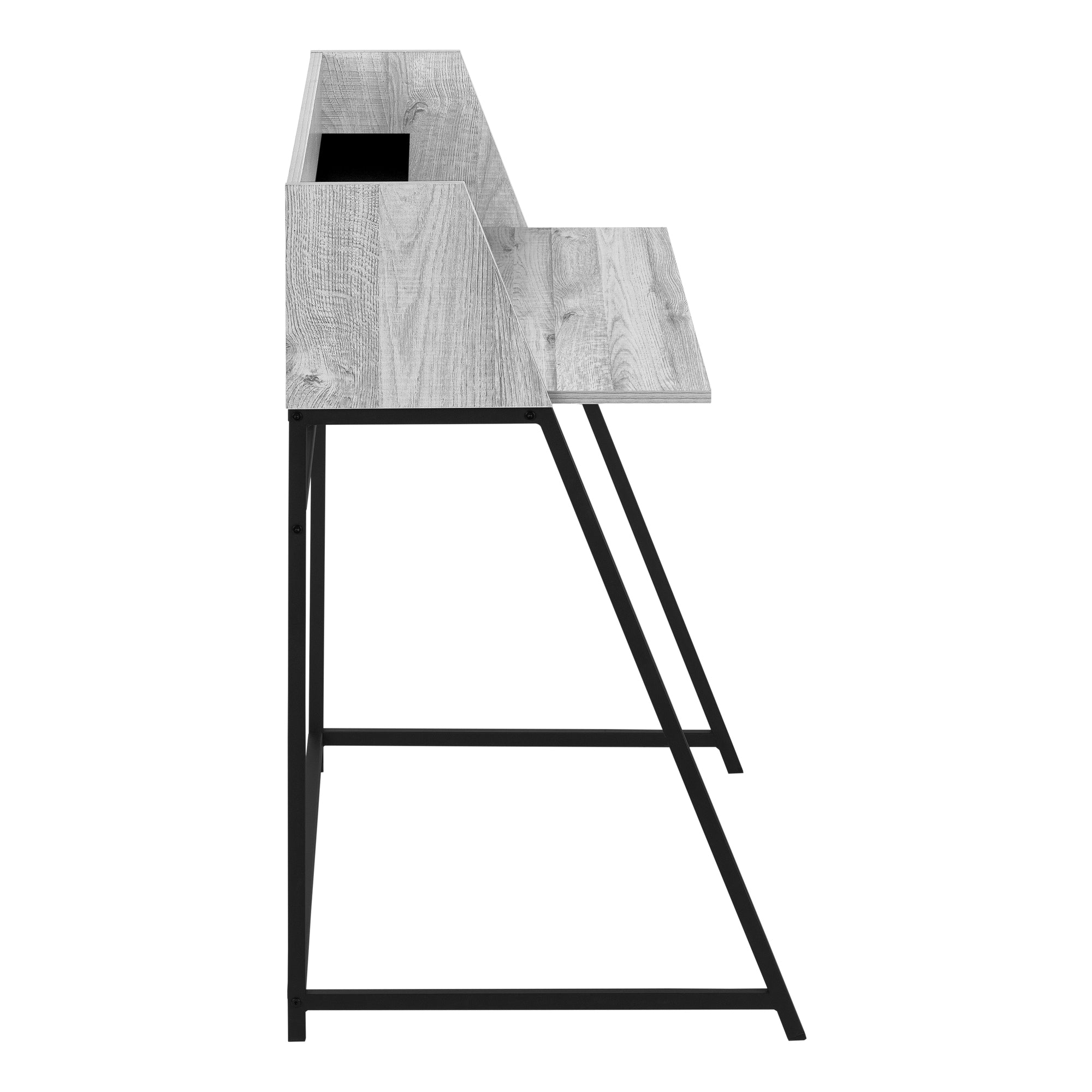 COMPUTER DESK - 48"L / GREY / BLACK METAL # I 7551