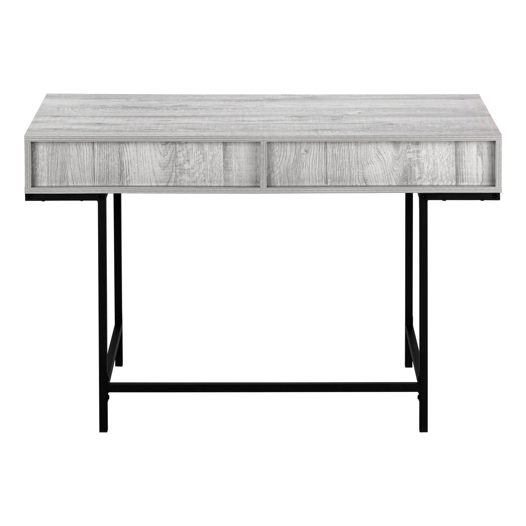 BUREAU D'ORDINATEUR - 48"L / GRIS / MÉTAL NOIR # I 7553