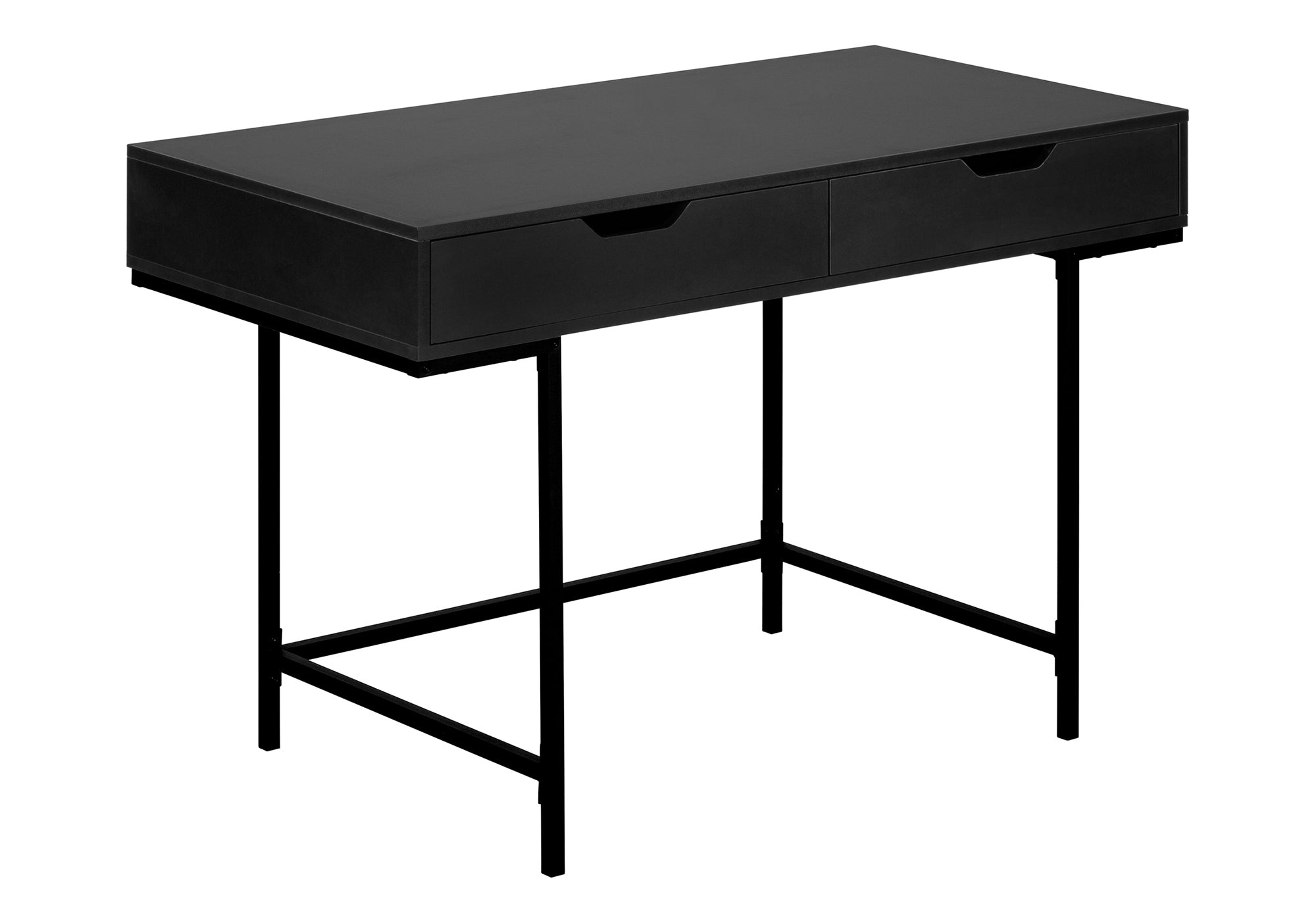 BUREAU D'ORDINATEUR - 48"L / NOIR / MÉTAL NOIR # I 7556