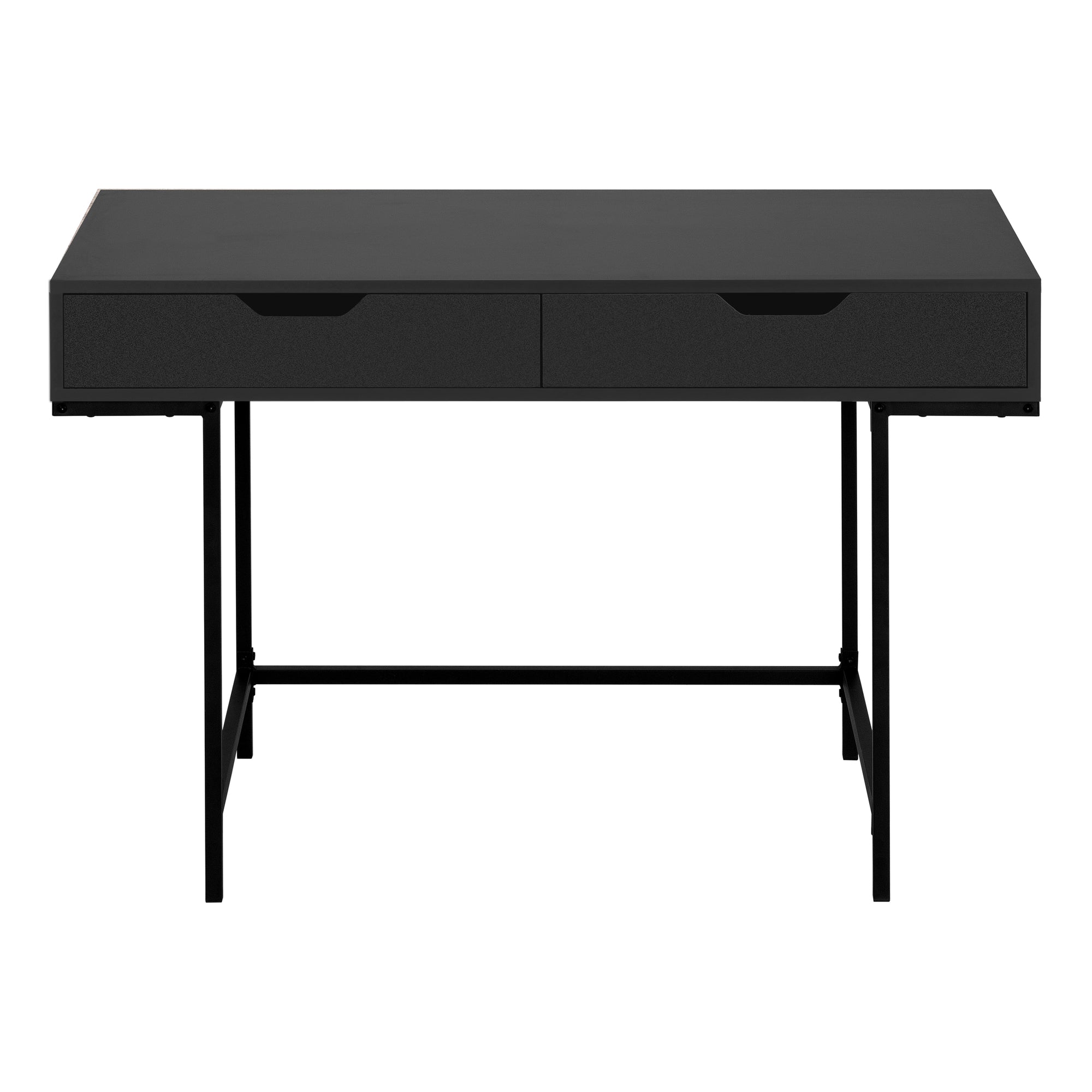 BUREAU D'ORDINATEUR - 48"L / NOIR / MÉTAL NOIR # I 7556