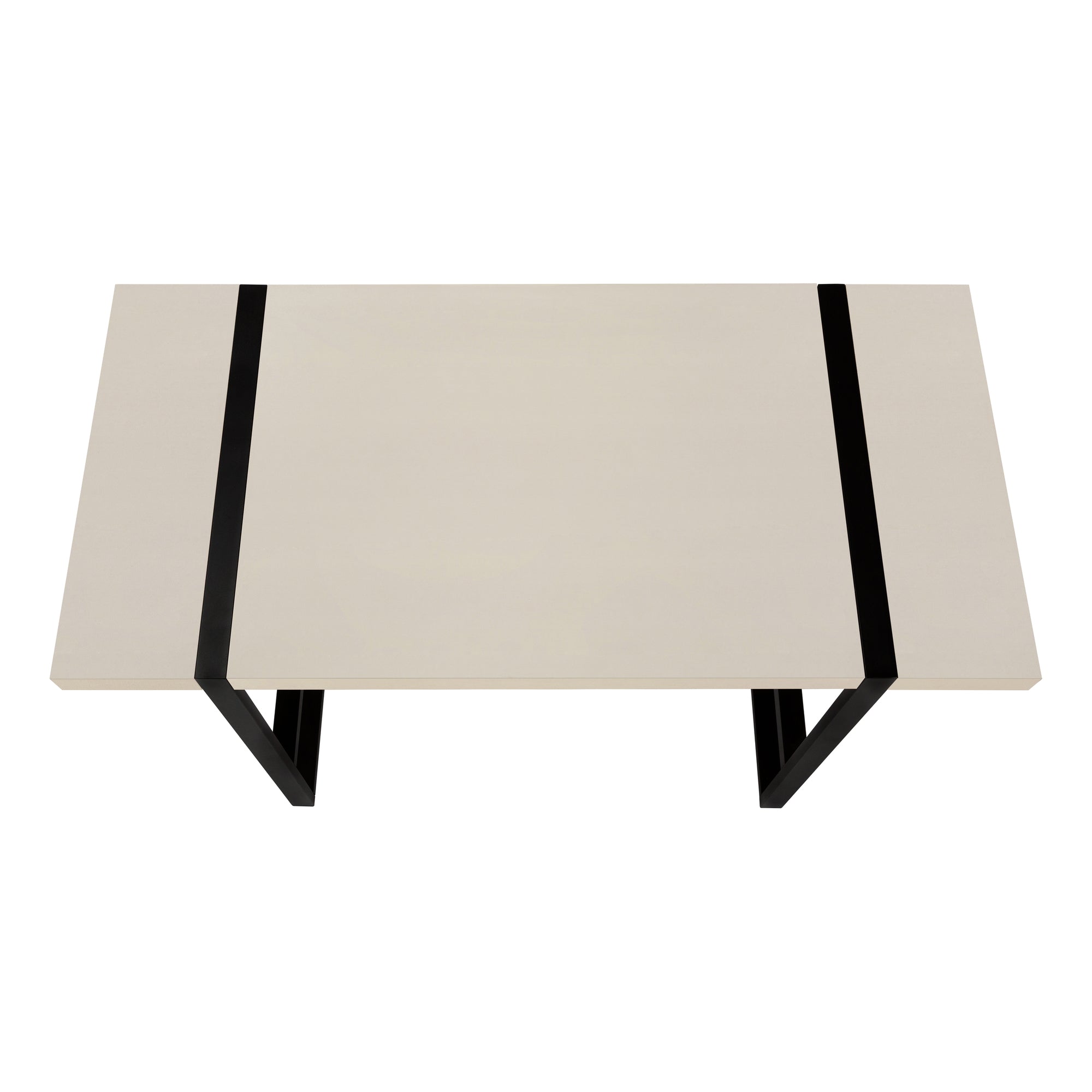 BUREAU D'ORDINATEUR - 48"L / TAUPE MODERNE / MÉTAL NOIR # I 7659