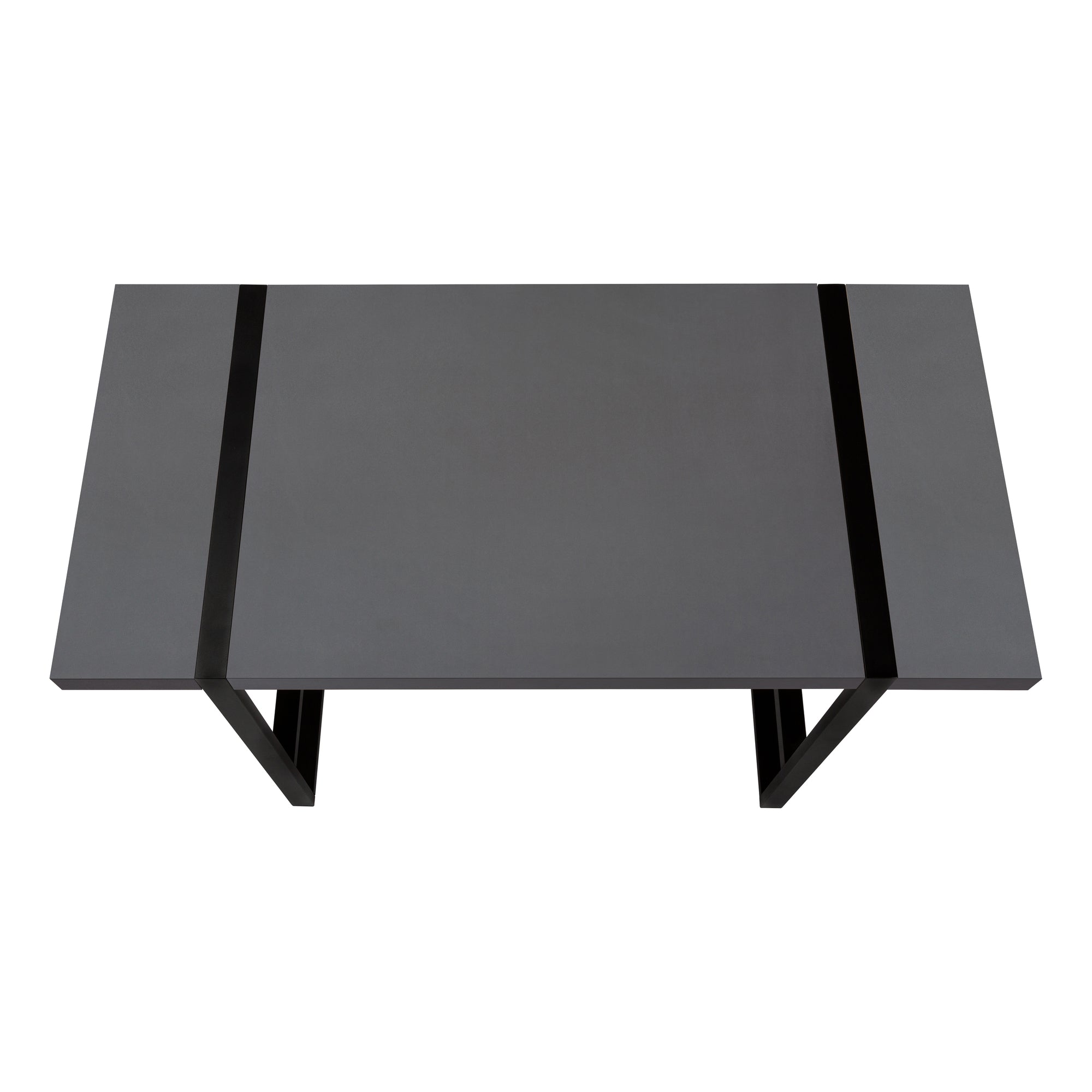 BUREAU D'ORDINATEUR - 48"L / GRIS MODERNE / MÉTAL NOIR # I 7660