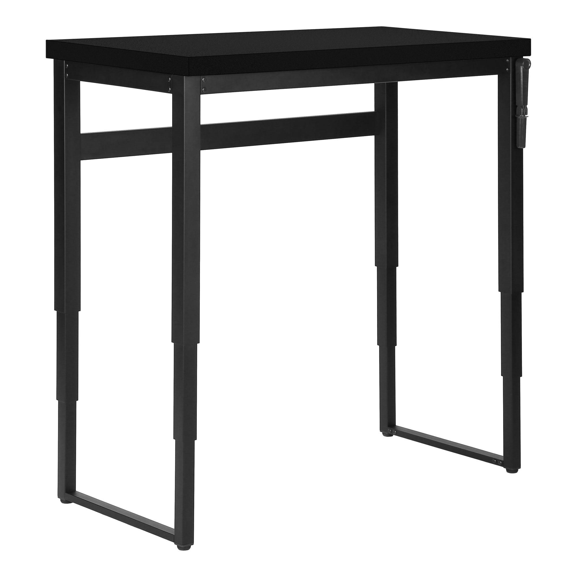 BUREAU D'ORDINATEUR - 48"L / NOIR / HAUTEUR RÉGLABLE / MÉTAL NOIR # I 7682