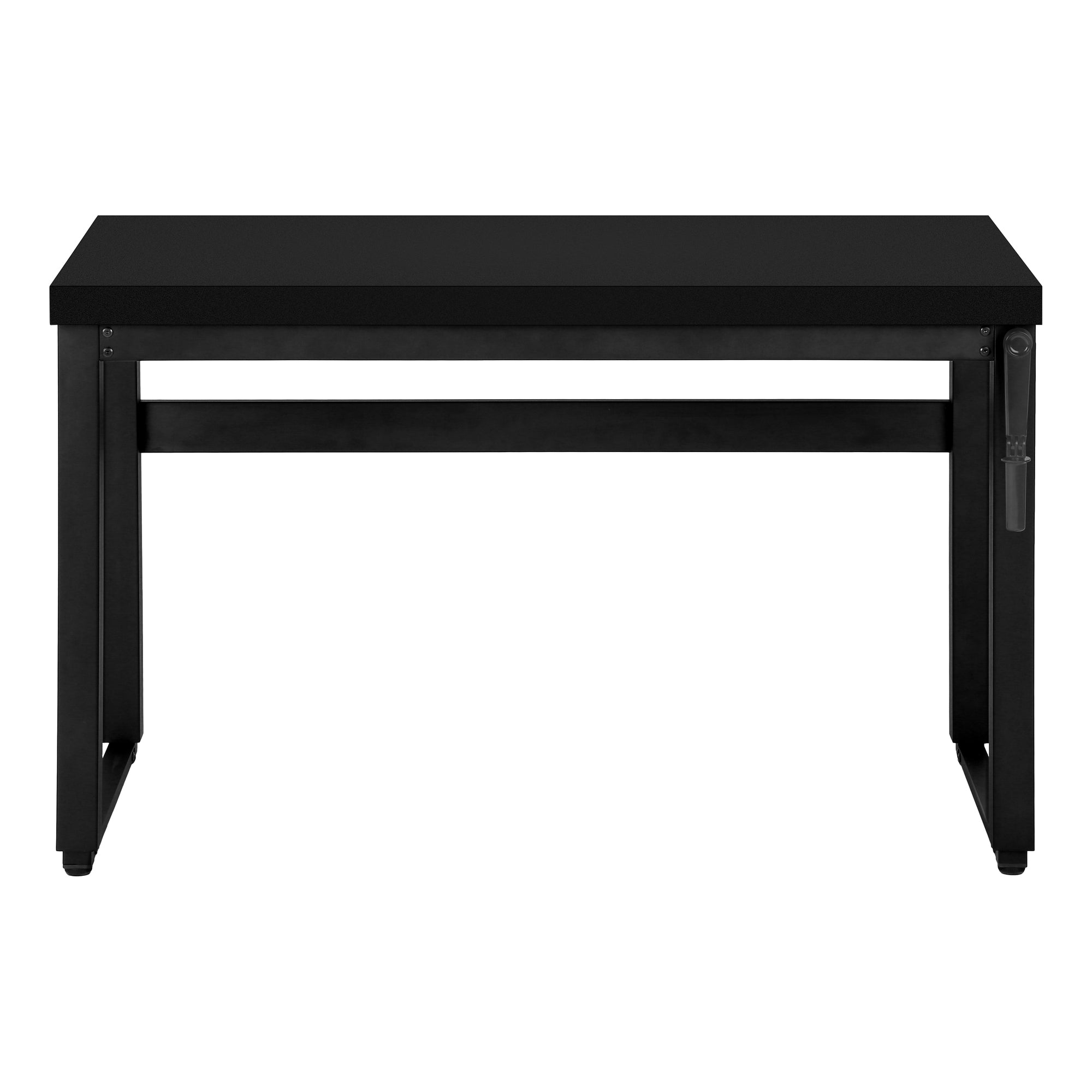 BUREAU D'ORDINATEUR - 48"L / NOIR / HAUTEUR RÉGLABLE / MÉTAL NOIR # I 7682