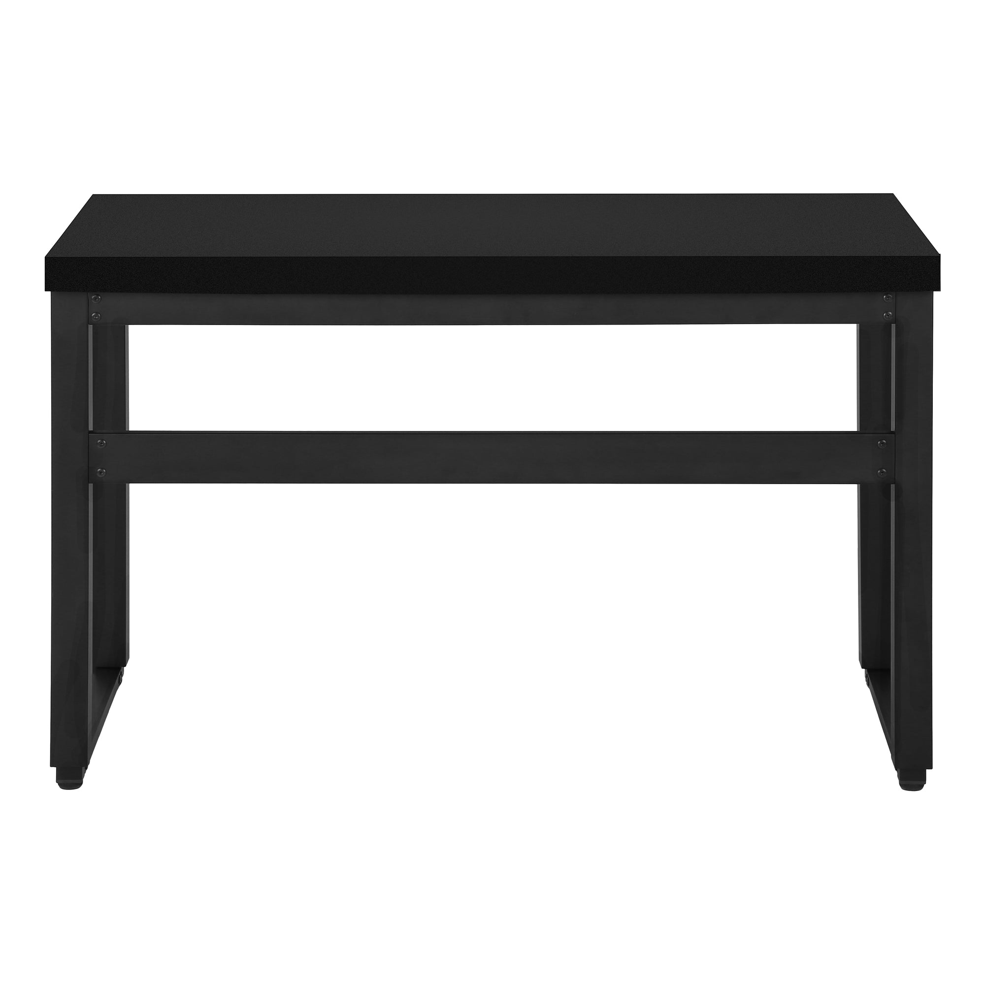 BUREAU D'ORDINATEUR - 48"L / NOIR / HAUTEUR RÉGLABLE / MÉTAL NOIR # I 7682