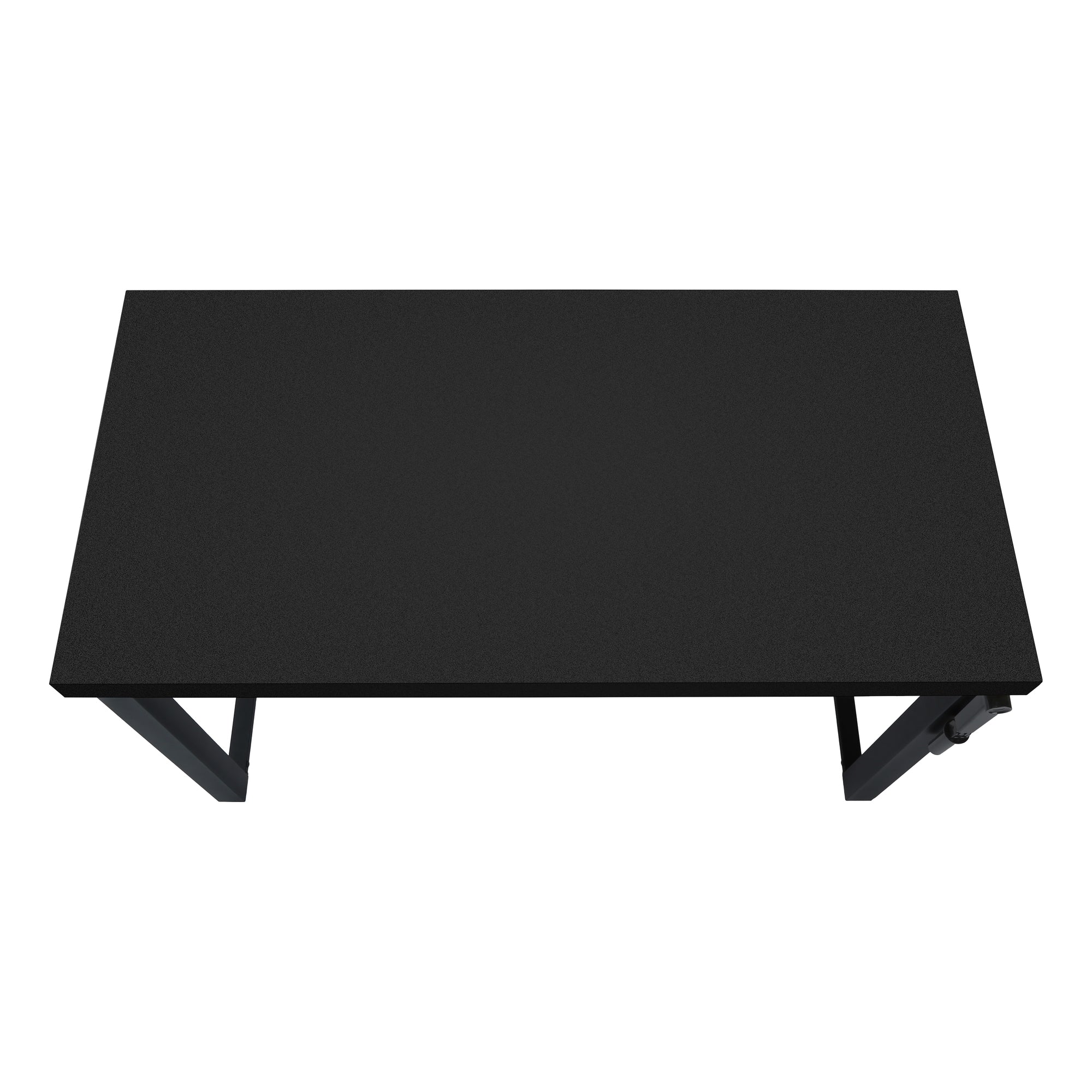 BUREAU D'ORDINATEUR - 48"L / NOIR / HAUTEUR RÉGLABLE / MÉTAL NOIR # I 7682