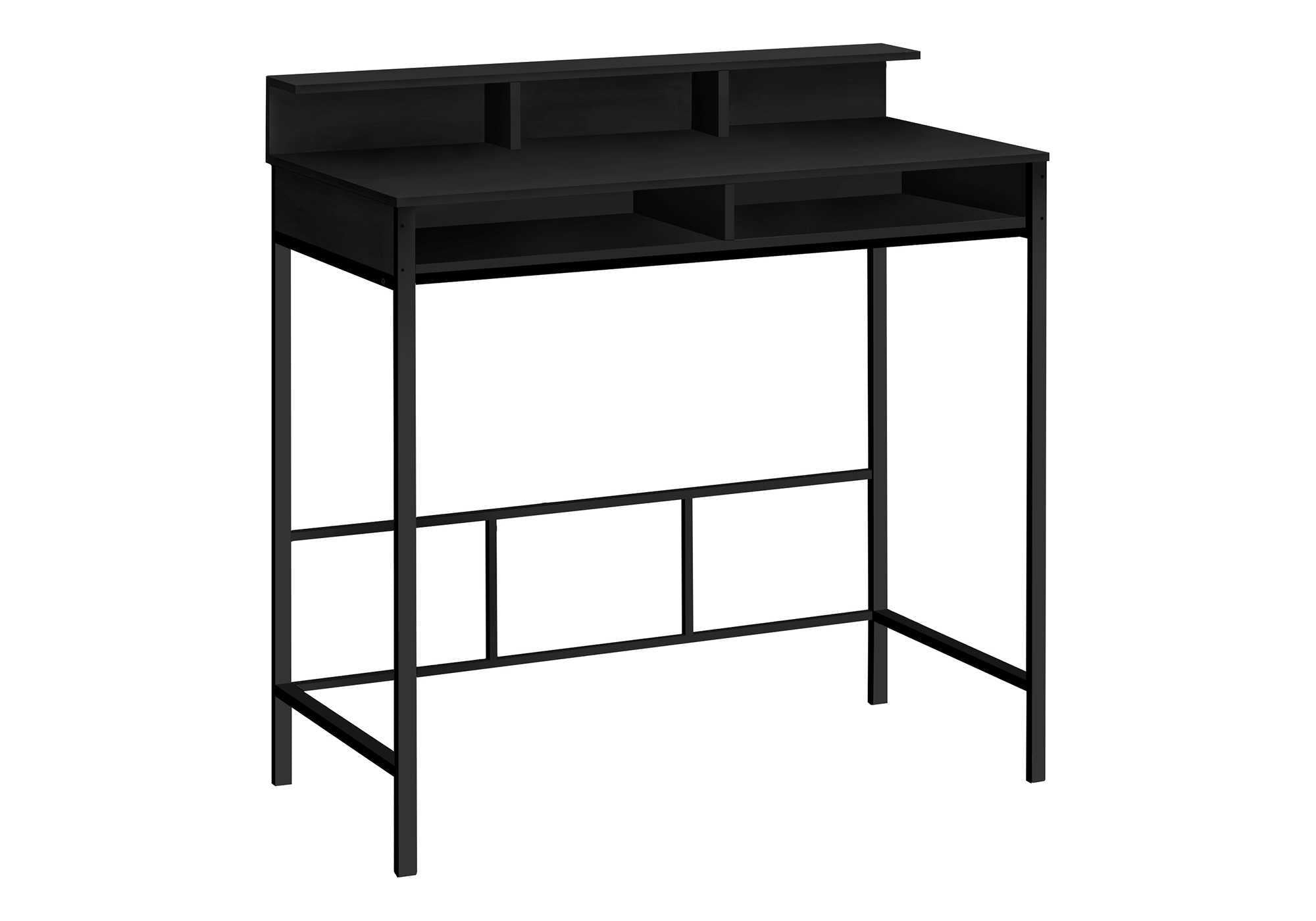 BUREAU D'ORDINATEUR - 48"L / NOIR / NOIR HAUTEUR DEBOUT # I 7700