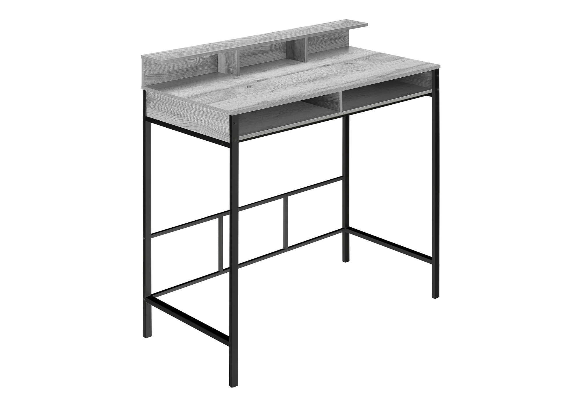 BUREAU D'ORDINATEUR - 48"L / GRIS / NOIR HAUTEUR DEBOUT # I 7703