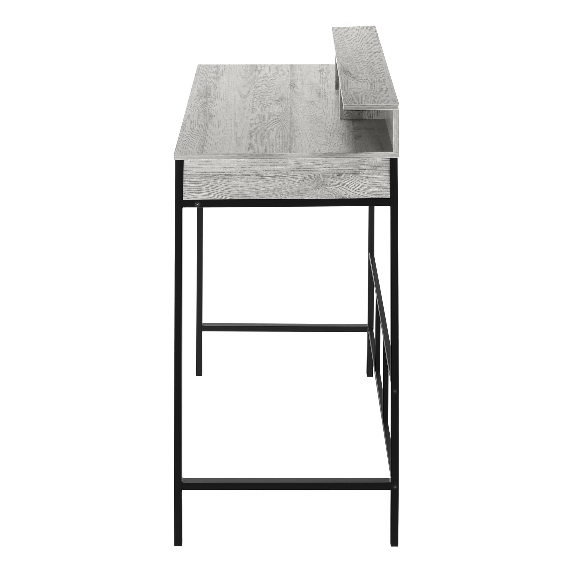 BUREAU D'ORDINATEUR - 48"L / GRIS / NOIR HAUTEUR DEBOUT # I 7703