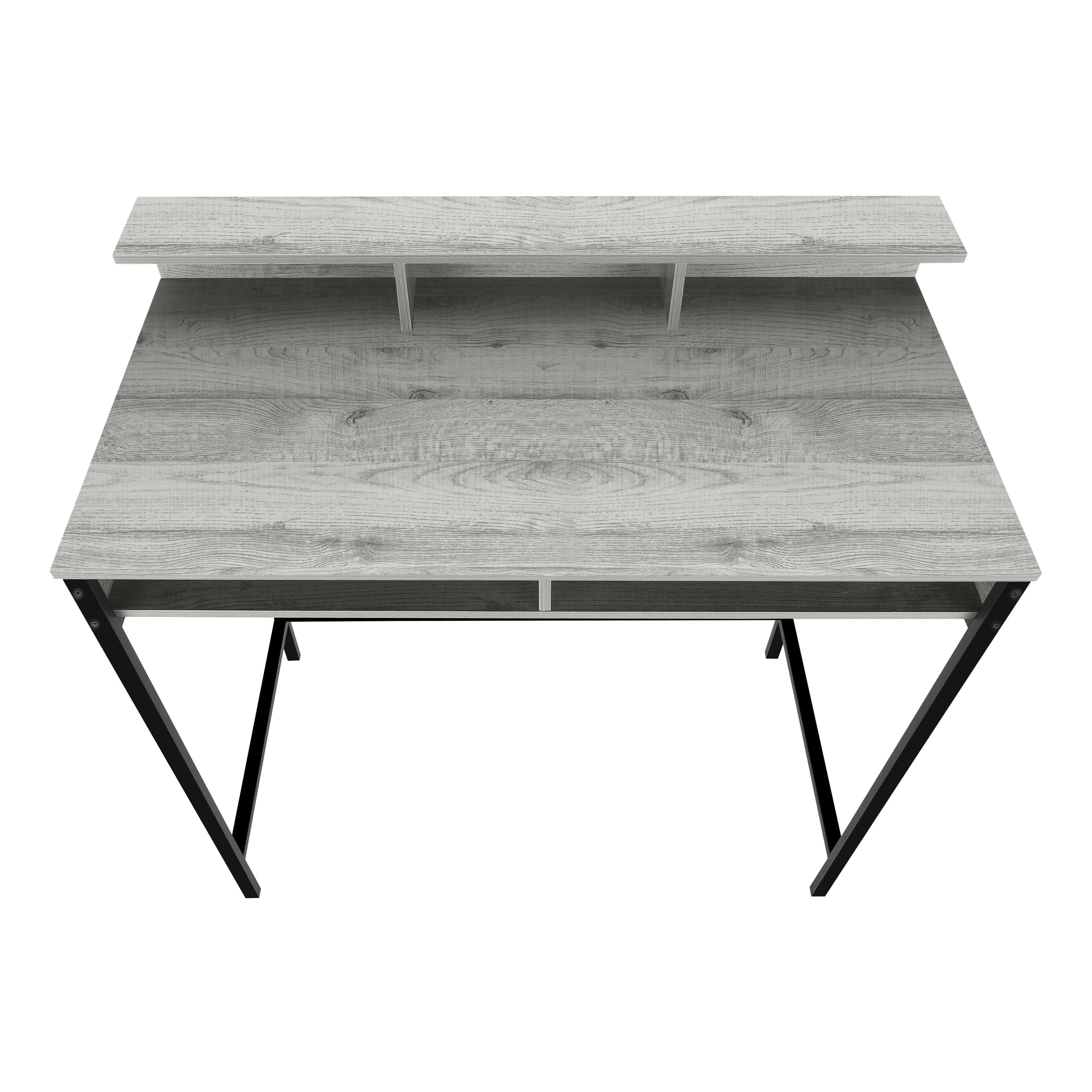 BUREAU D'ORDINATEUR - 48"L / GRIS / NOIR HAUTEUR DEBOUT # I 7703