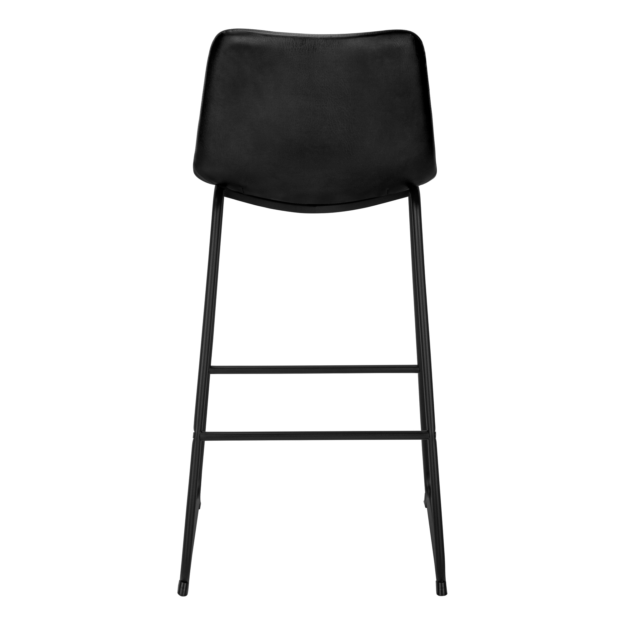 TABOURET DE BAR - 40"H / SIMILI-CUIR NOIR / MÉTAL NOIR # I 7754