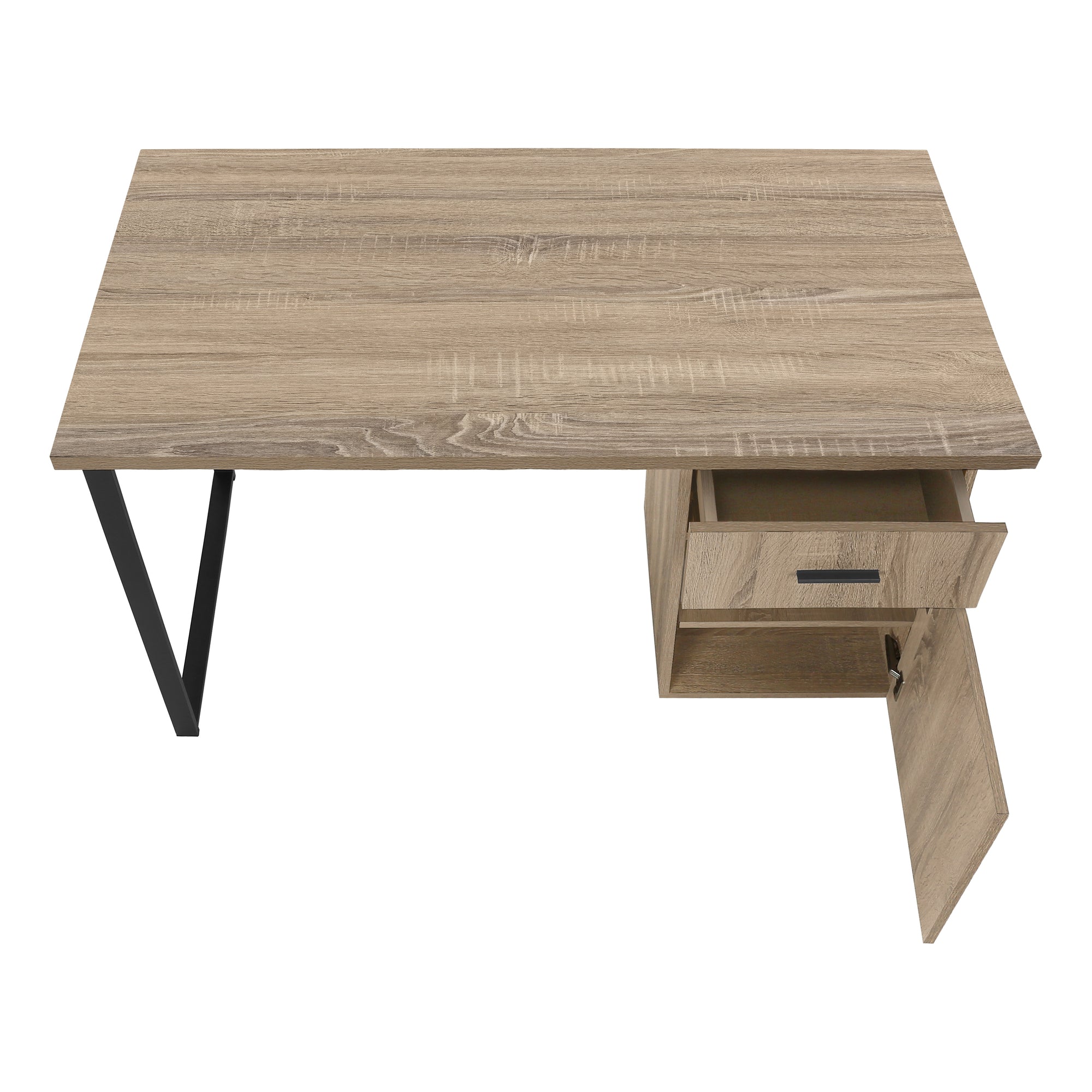 BUREAU D'ORDINATEUR - 48"L / TAUPE FONCÉ ORIENTÉ GAUCHE OU DROITE # I 7764