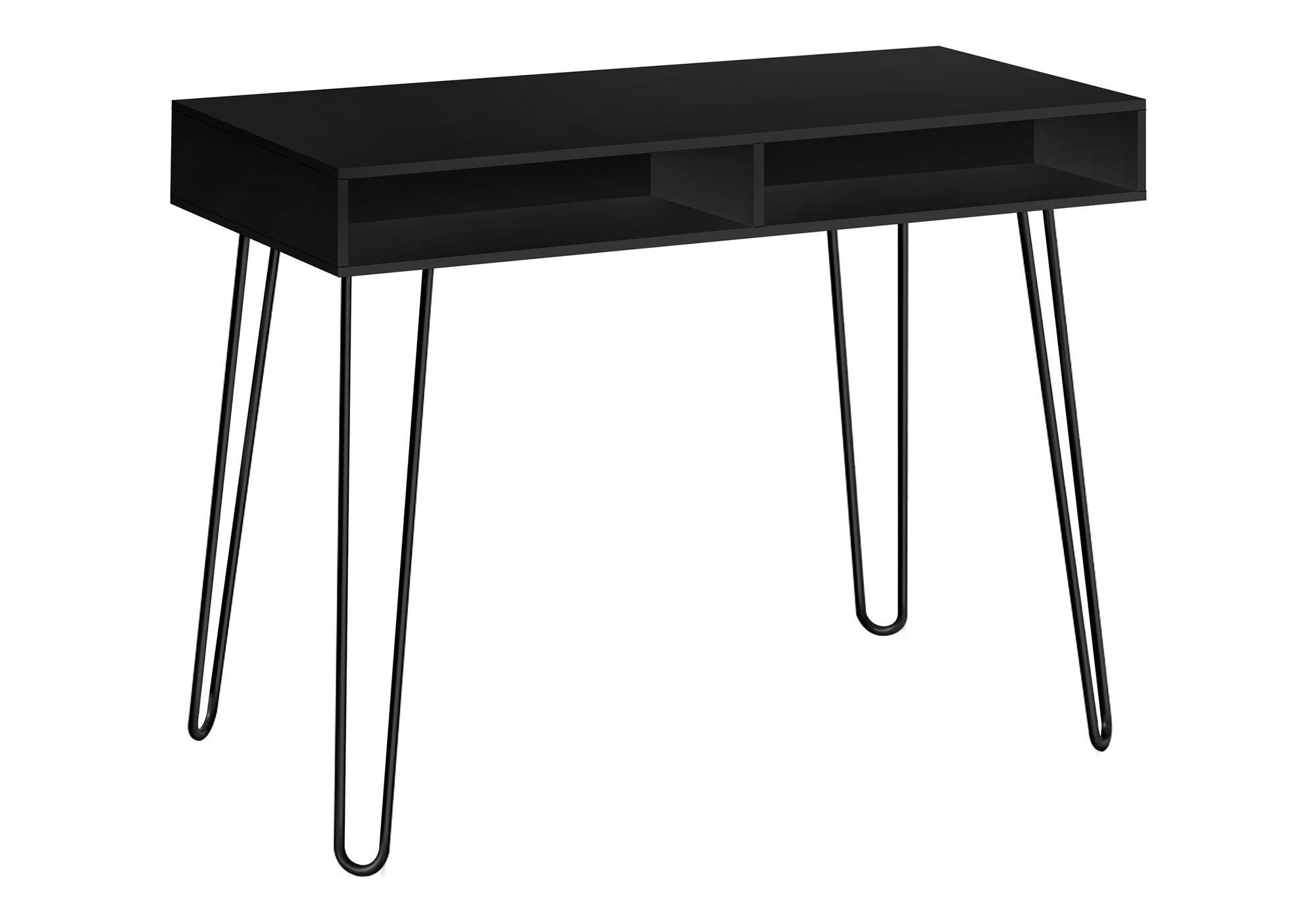 COMPUTER DESK - 40"L / BLACK / BLACK METAL # I 7771