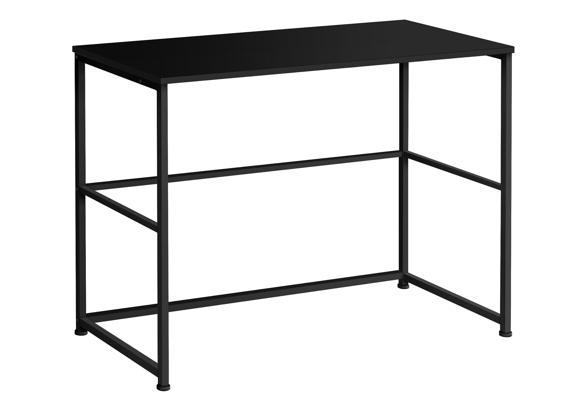 BUREAU D'ORDINATEUR - 40"L / NOIR / MÉTAL NOIR # I 7776