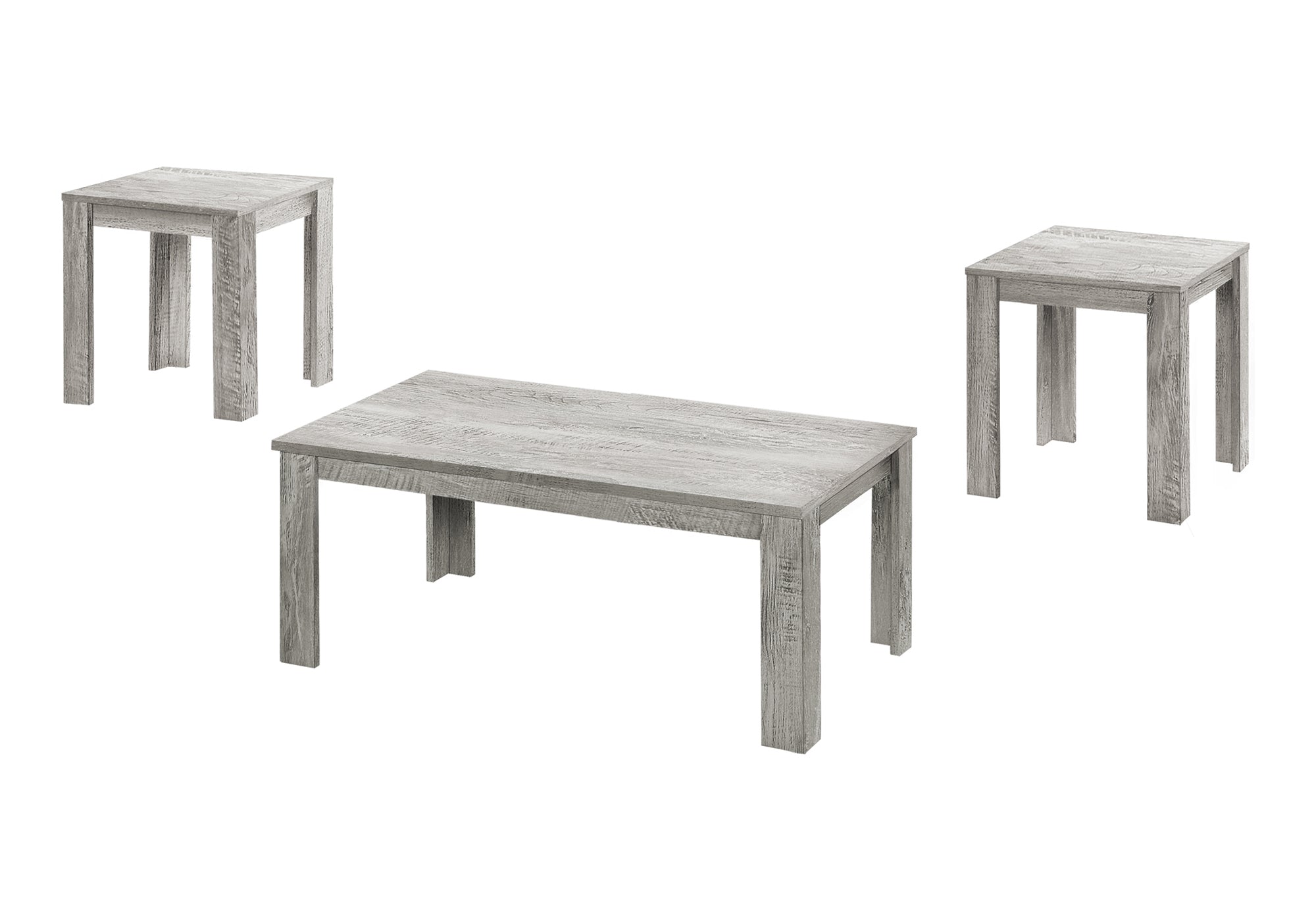 ENSEMBLE DE TABLE - ENSEMBLE DE 3 PIÈCES / GRIS INDUSTRIEL # I 7860P