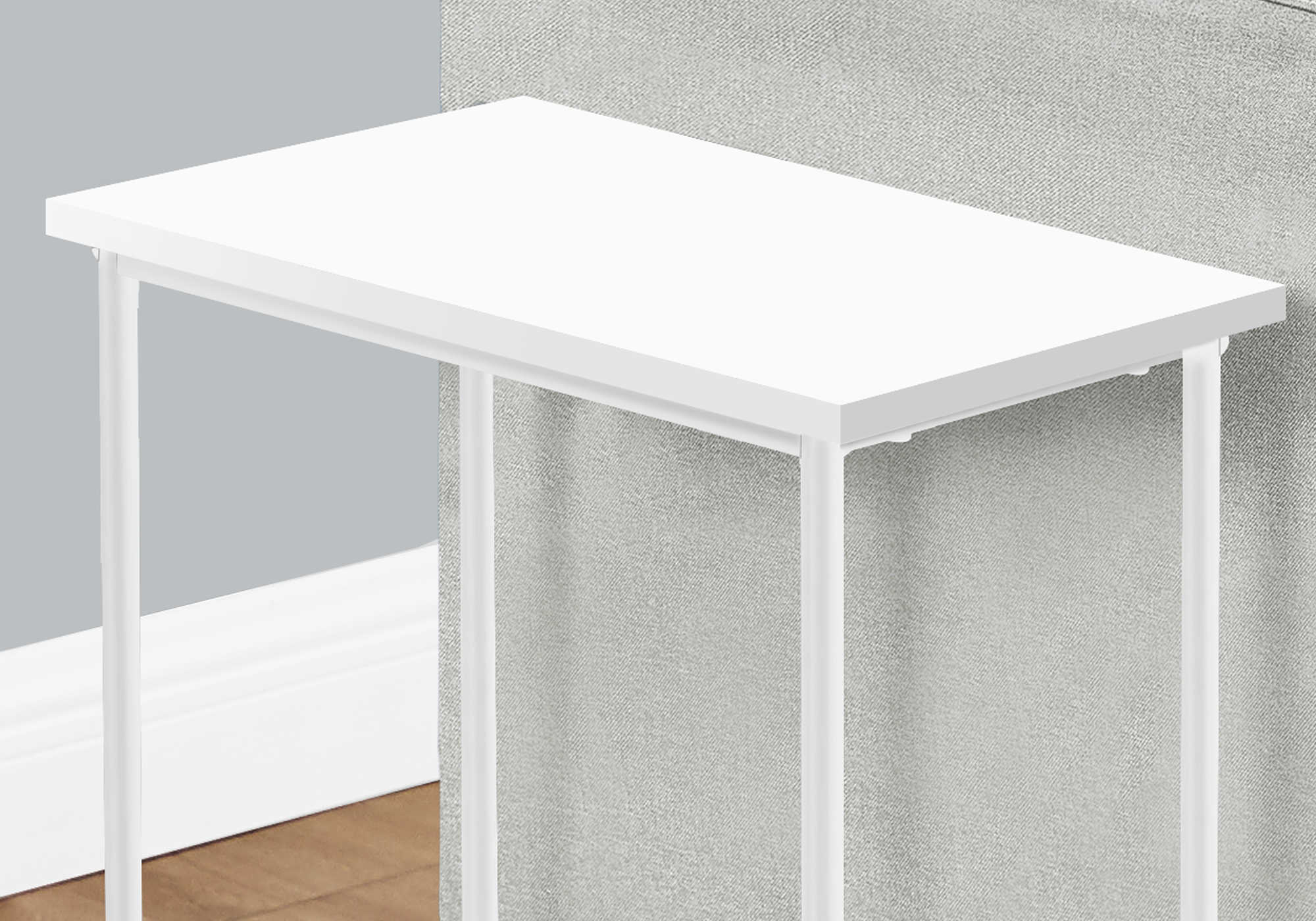 TABLE D'APPOINT - 24"H /BLANC / MÉTAL BLANC #I 2079